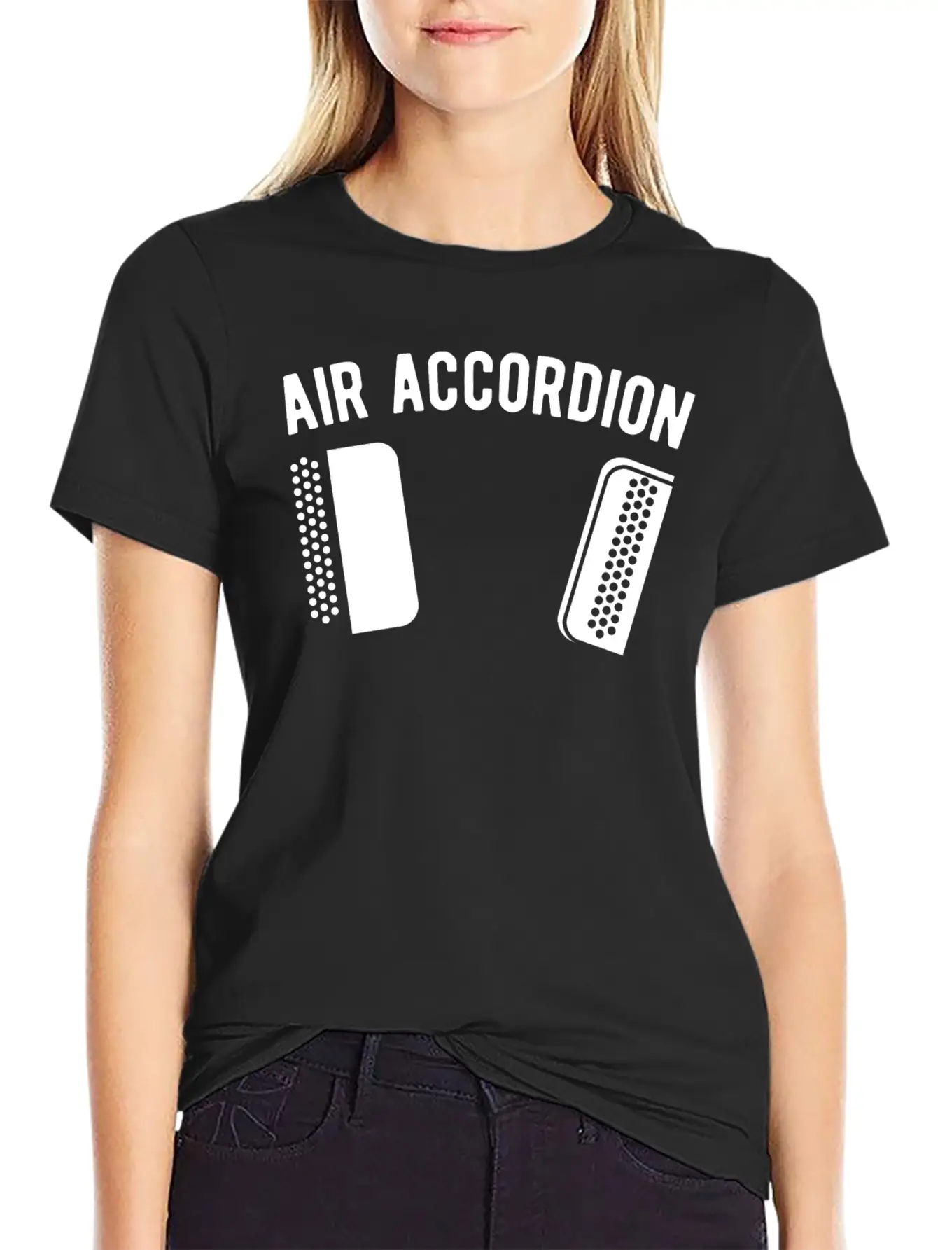 Air Accordion Accordionist Music Player Musician Breathable Soft Cotton T-Shirt – Timeless Casual Look
