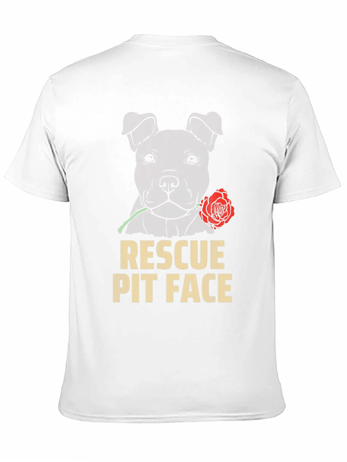 Rescue Pit Face Dog T-Shirt - Graphic Tee