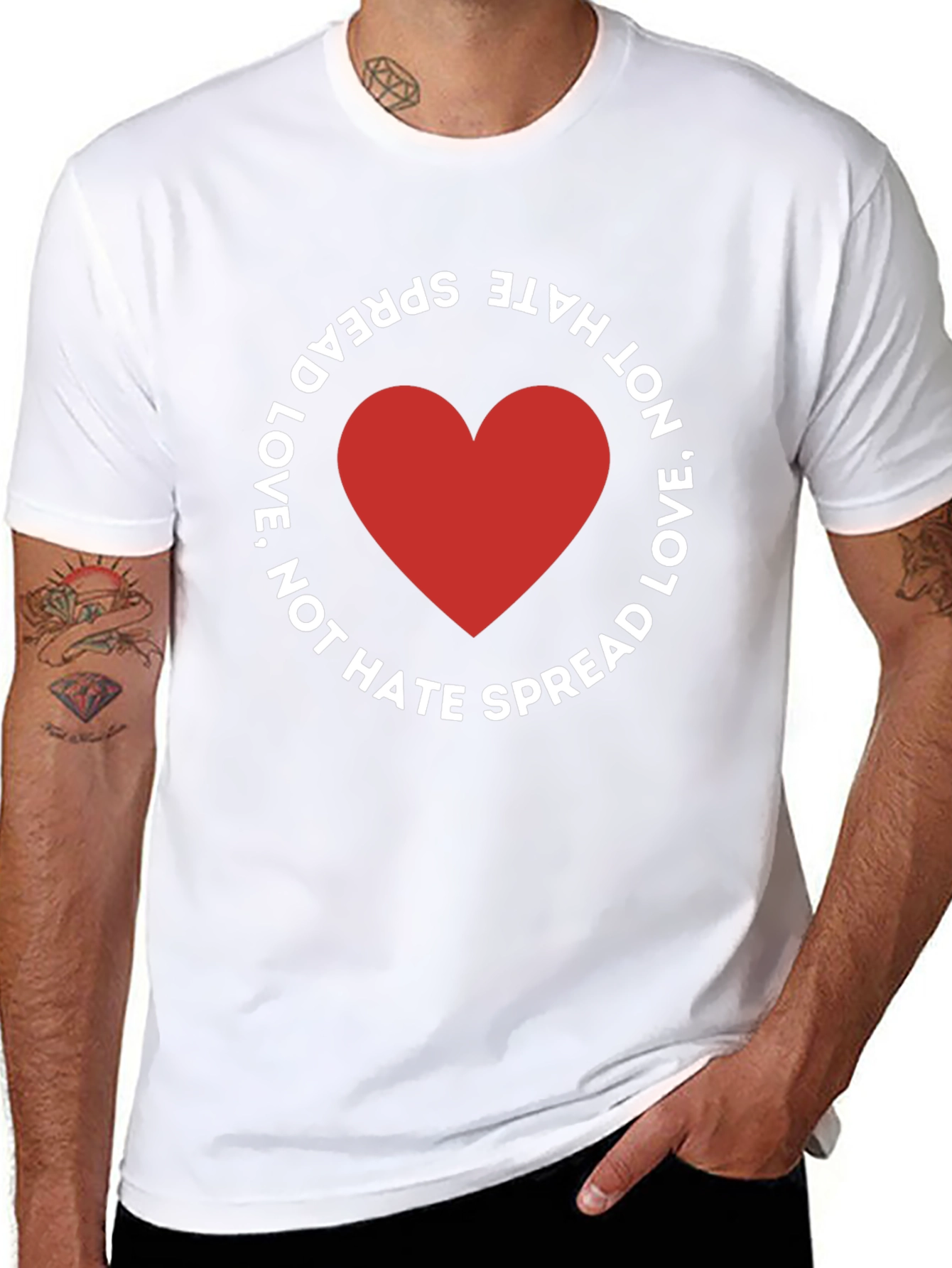 Spread Love Not Hate Black T-Shirt