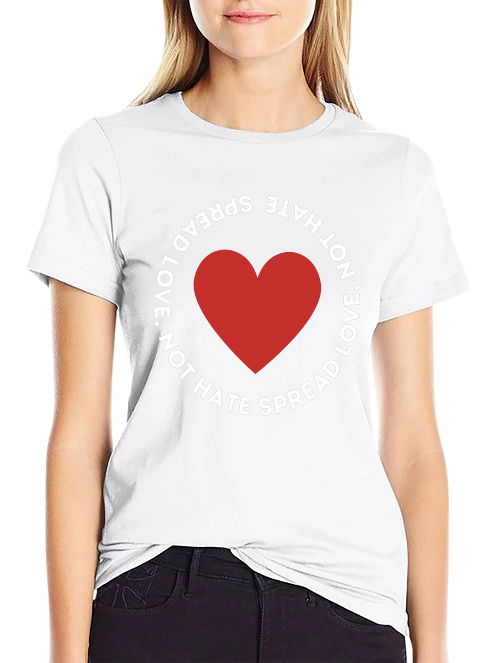 Spread Love Not Hate Black T-Shirt