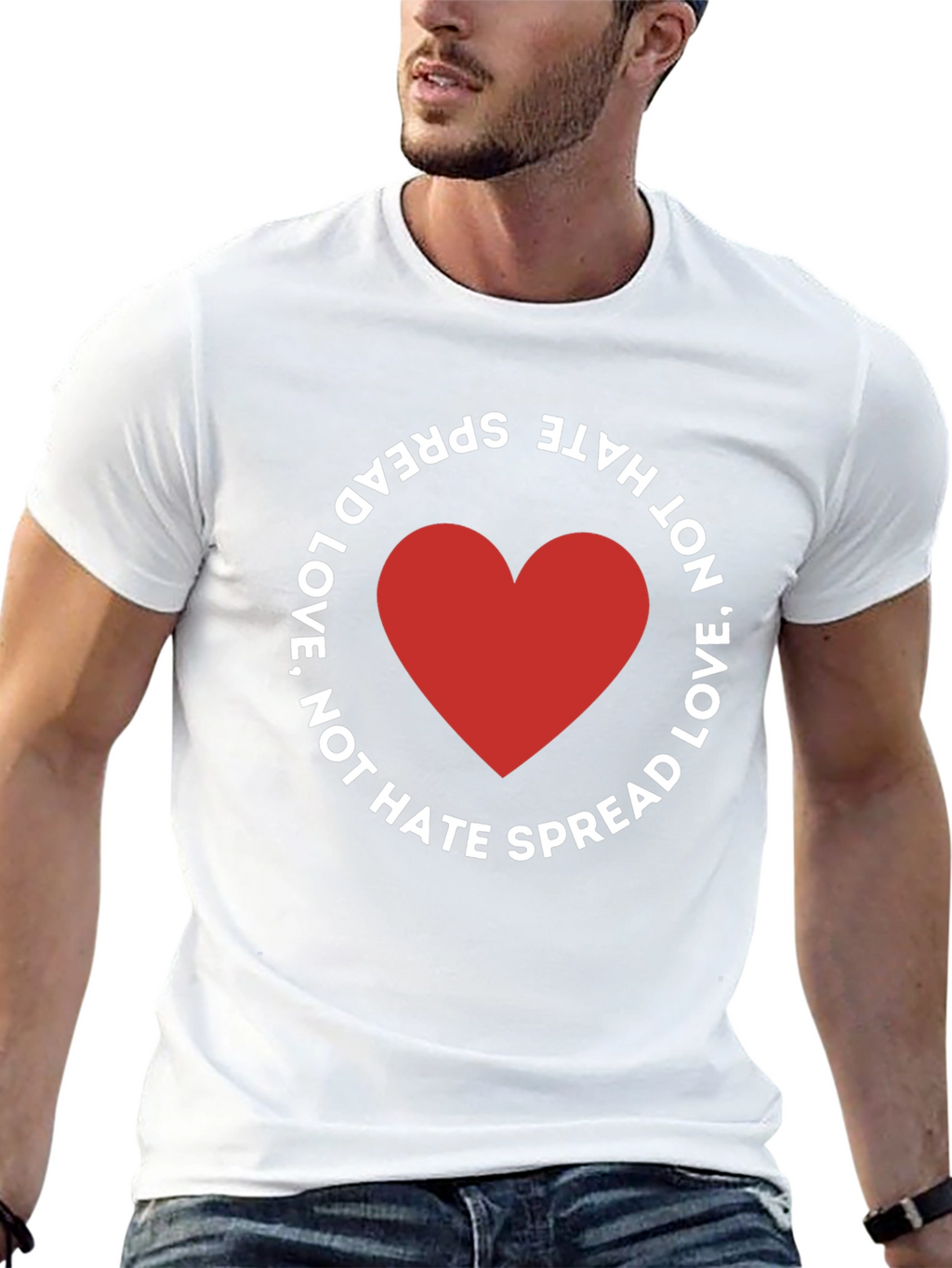 Spread Love Not Hate Black T-Shirt