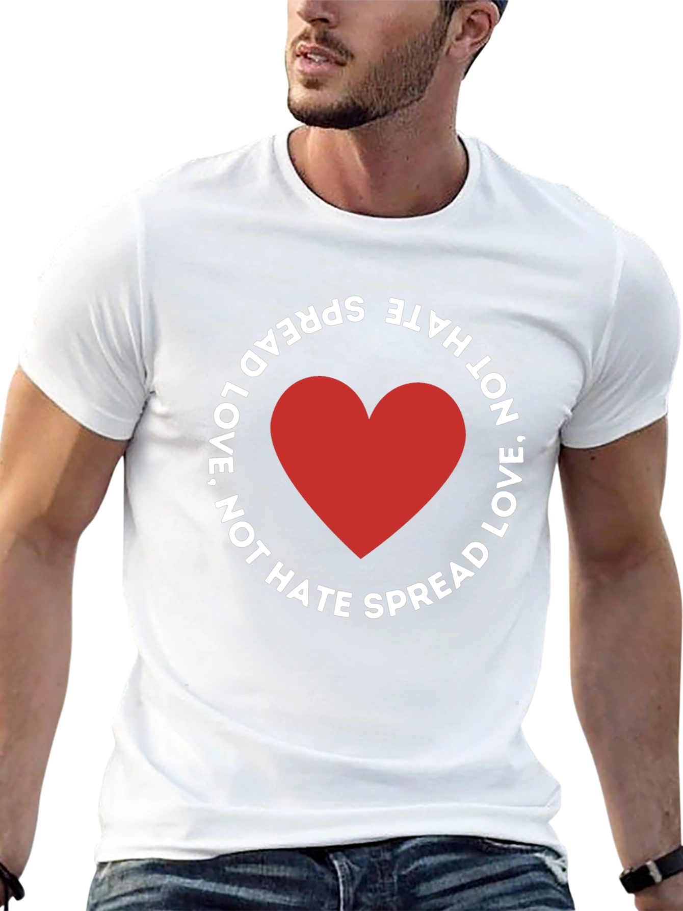 Spread Love Not Hate Black T-Shirt