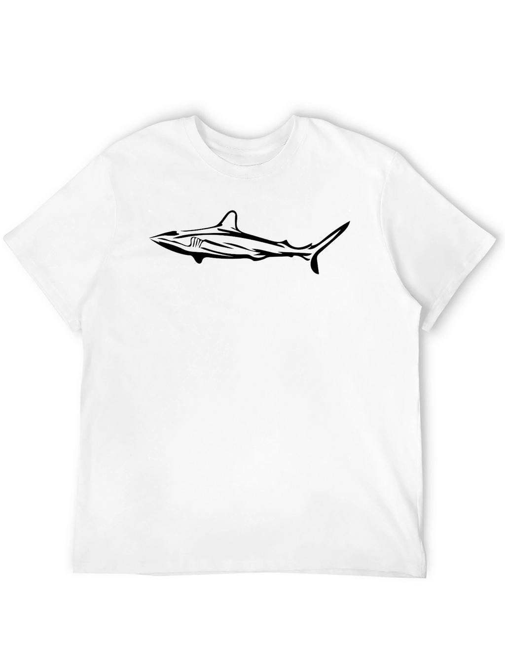 Mens Black Shark Graphic Tee - Stylish Casual Wear