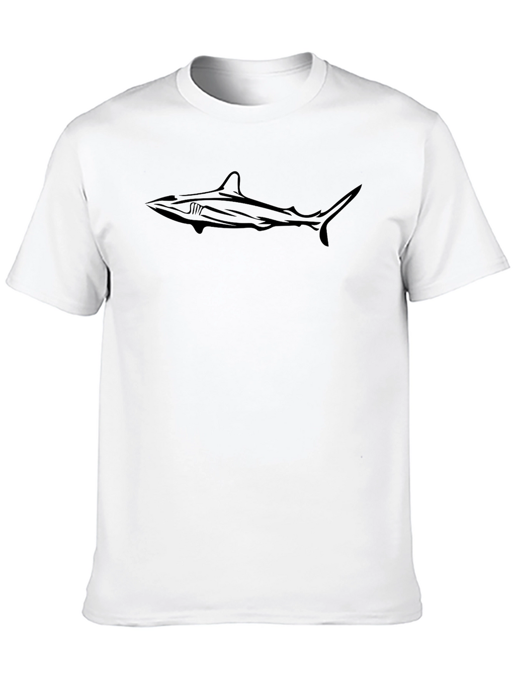 Mens Black Shark Graphic Tee - Stylish Casual Wear