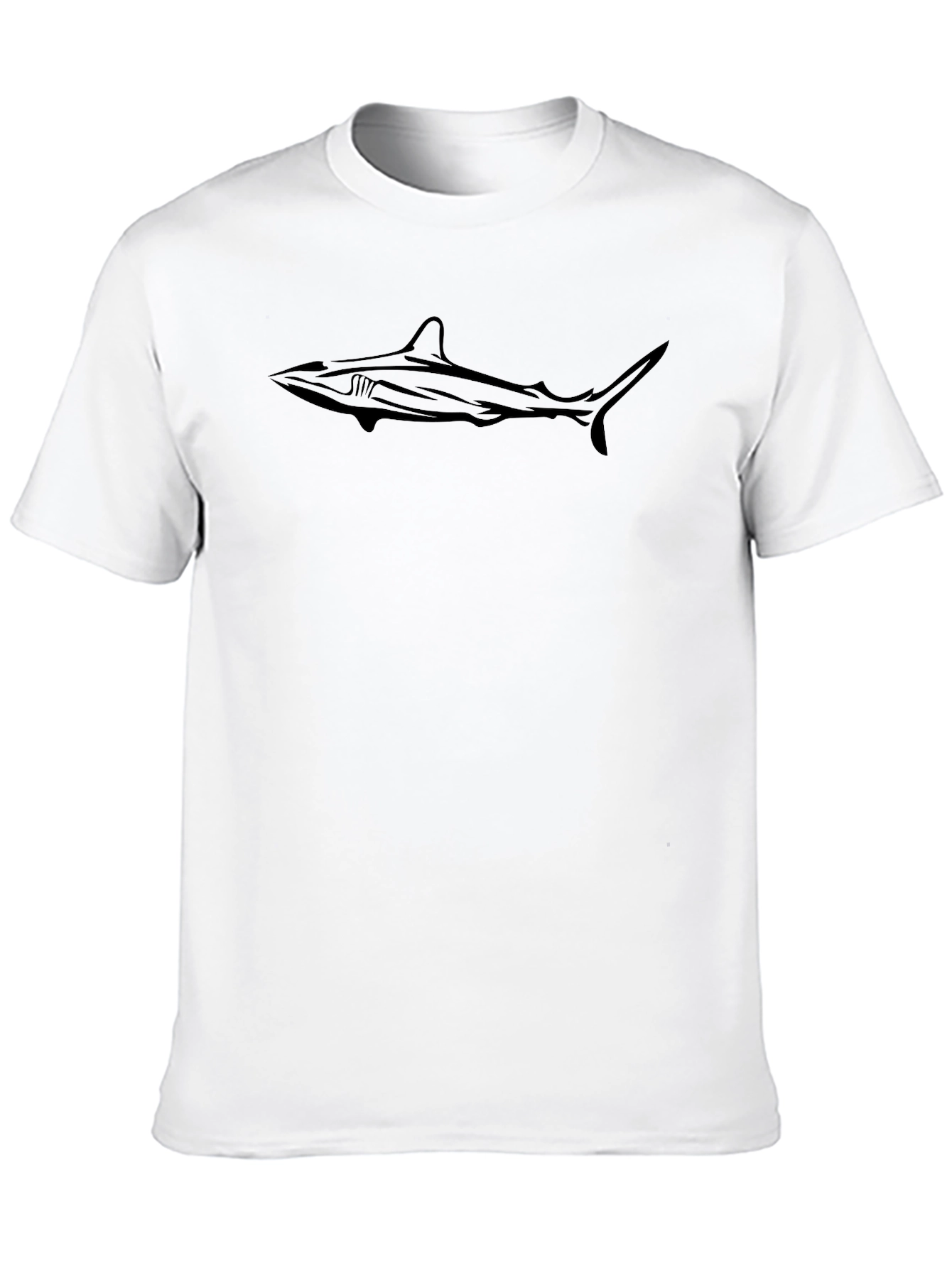 Mens Black Shark Graphic Tee - Stylish Casual Wear