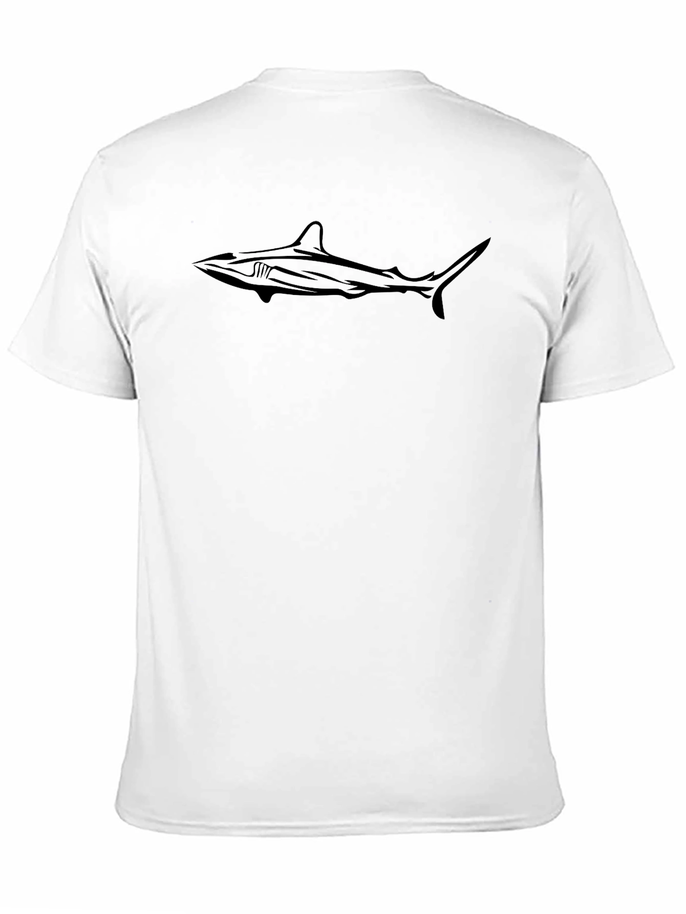 Mens Black Shark Graphic Tee - Stylish Casual Wear