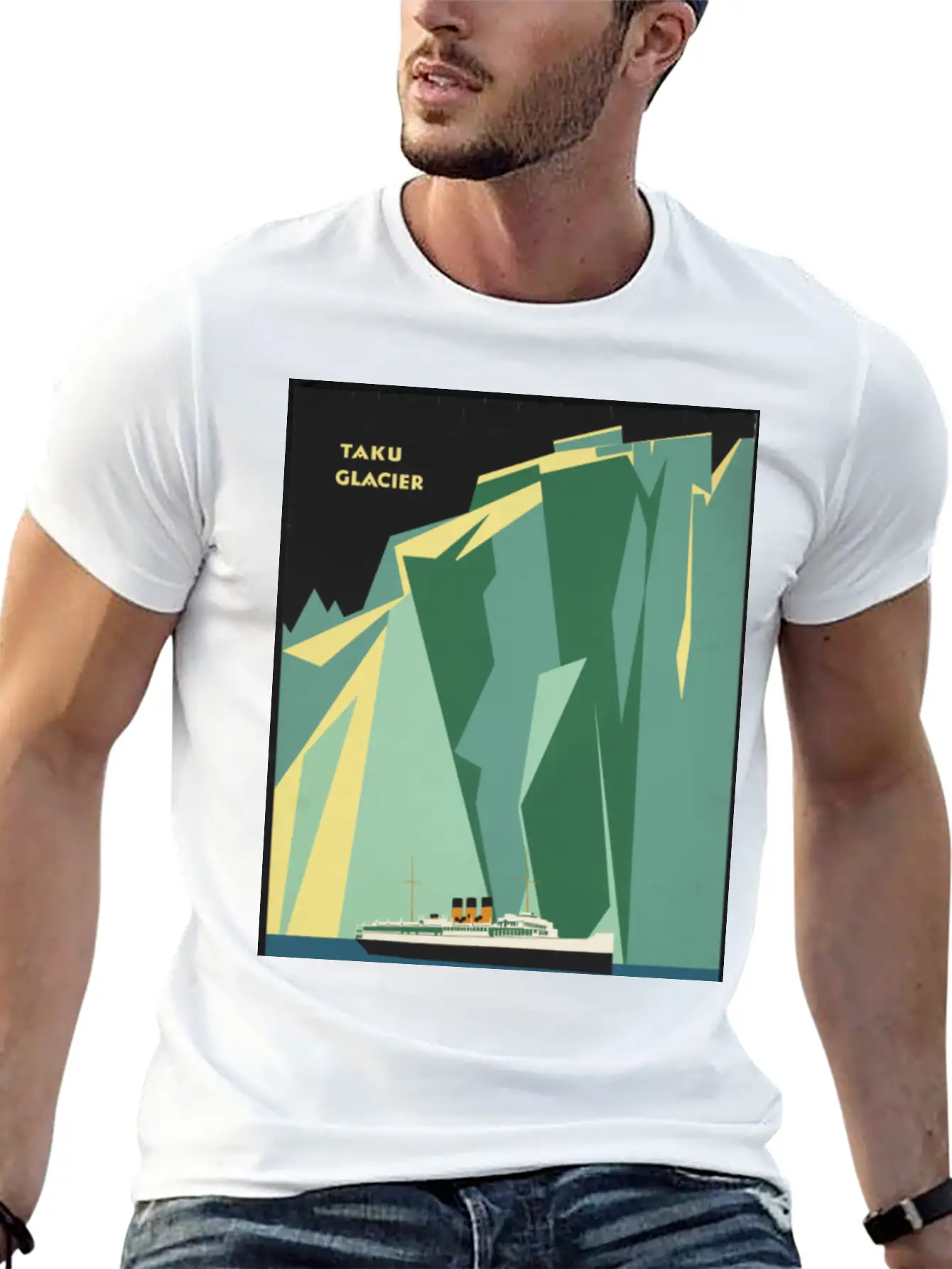 Alaska Cruise Taku Gacier Breathable Soft Cotton T-Shirt – Timeless Casual Look