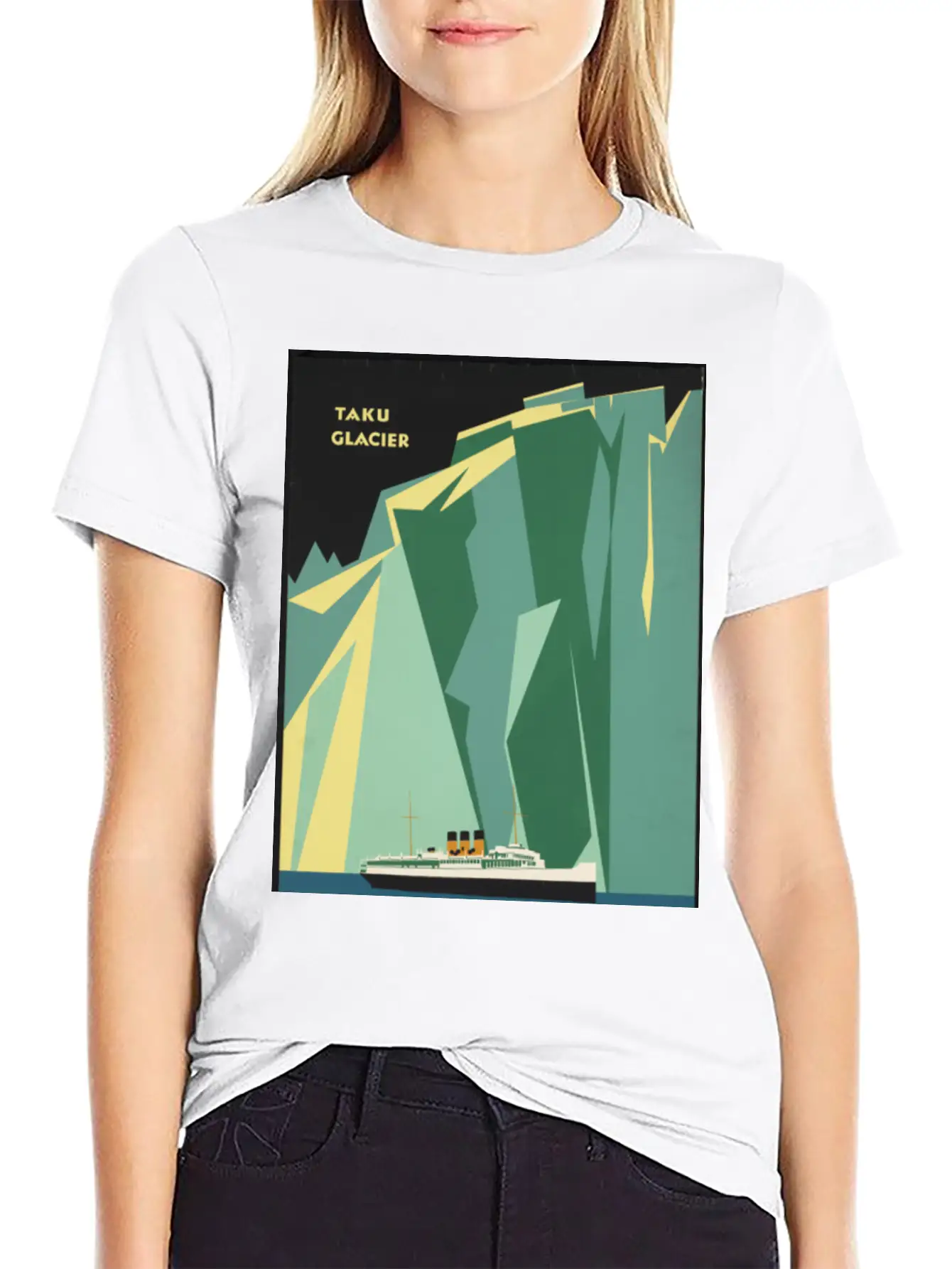 Alaska Cruise Taku Gacier Breathable Soft Cotton T-Shirt – Timeless Casual Look