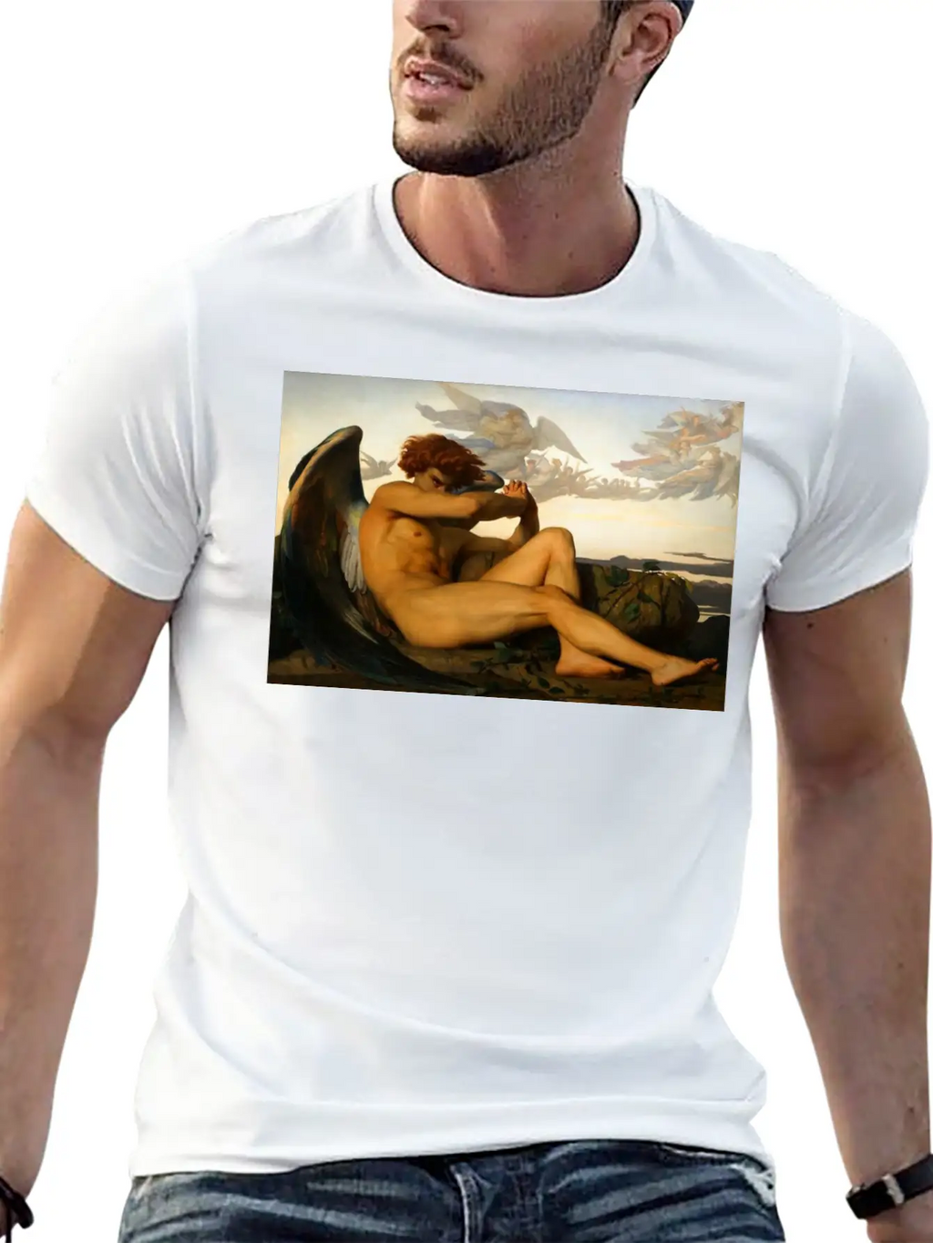 Alexandre Cabanel - Fallen Angel Unisex Casual T-Shirt – Clean Design For Daily Comfort