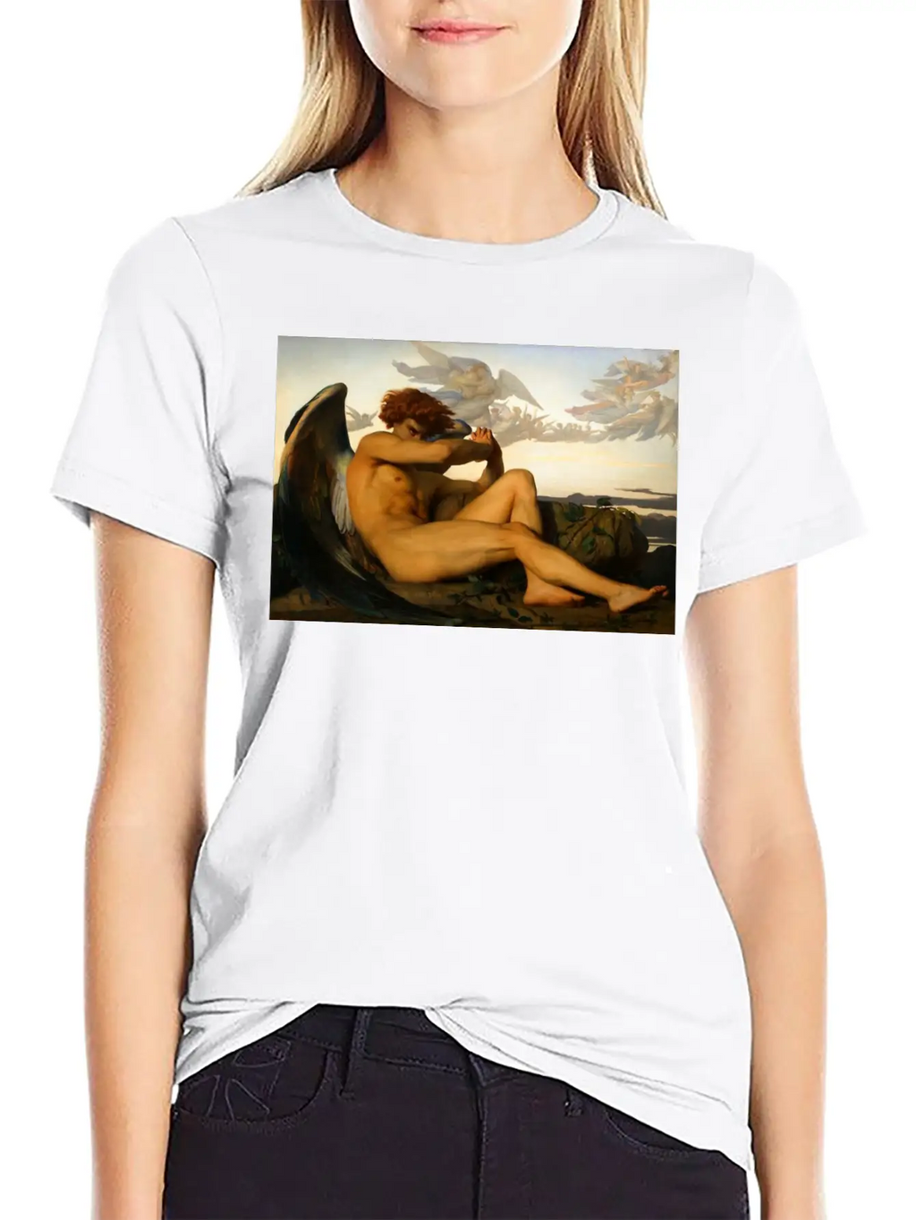Alexandre Cabanel - Fallen Angel Unisex Casual T-Shirt – Clean Design For Daily Comfort