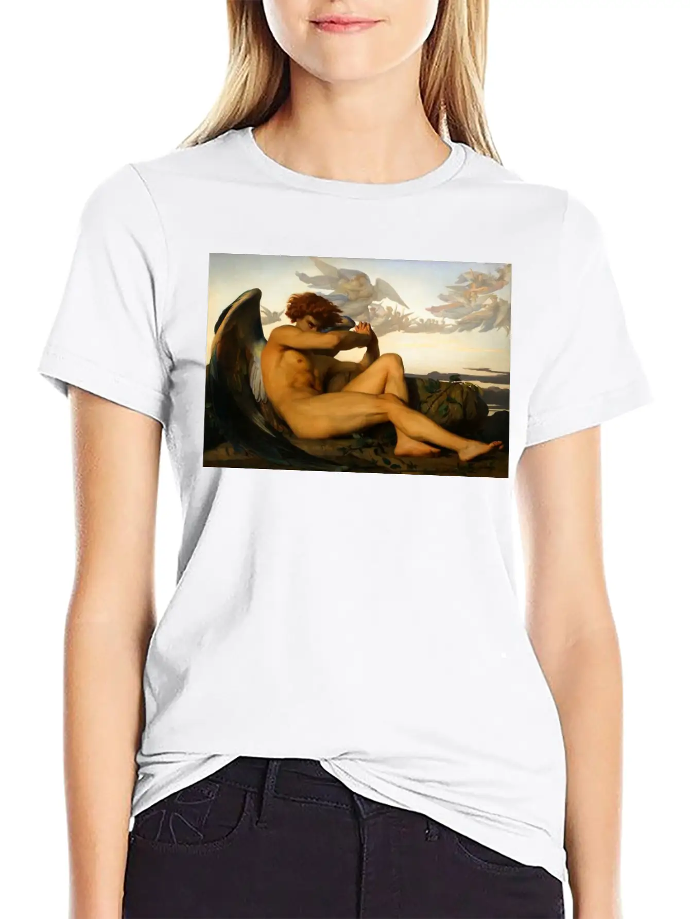 Alexandre Cabanel - Fallen Angel Unisex Casual T-Shirt – Clean Design For Daily Comfort
