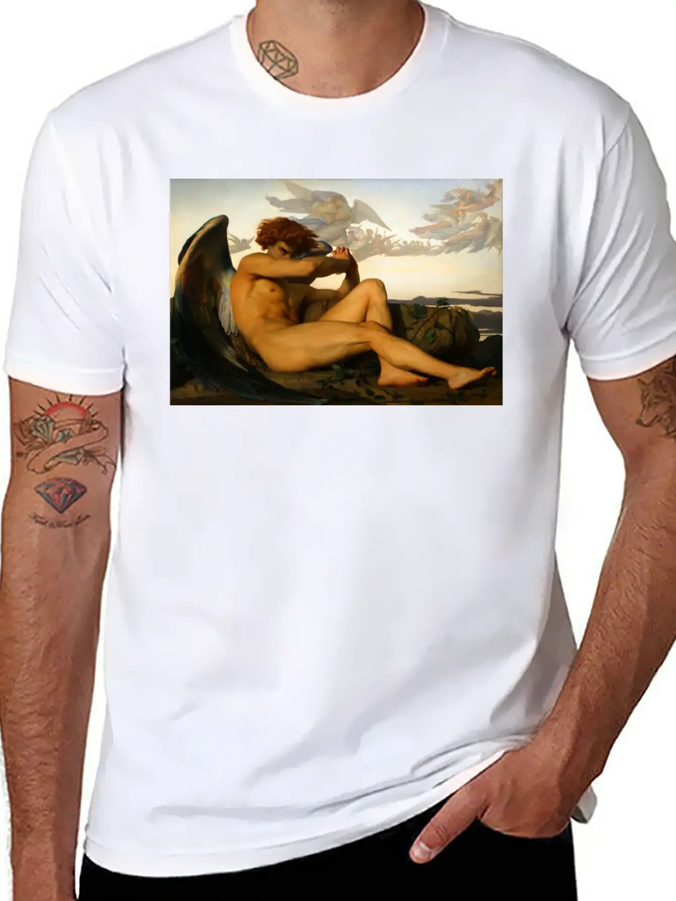 Alexandre Cabanel - Fallen Angel Unisex Casual T-Shirt – Clean Design For Daily Comfort