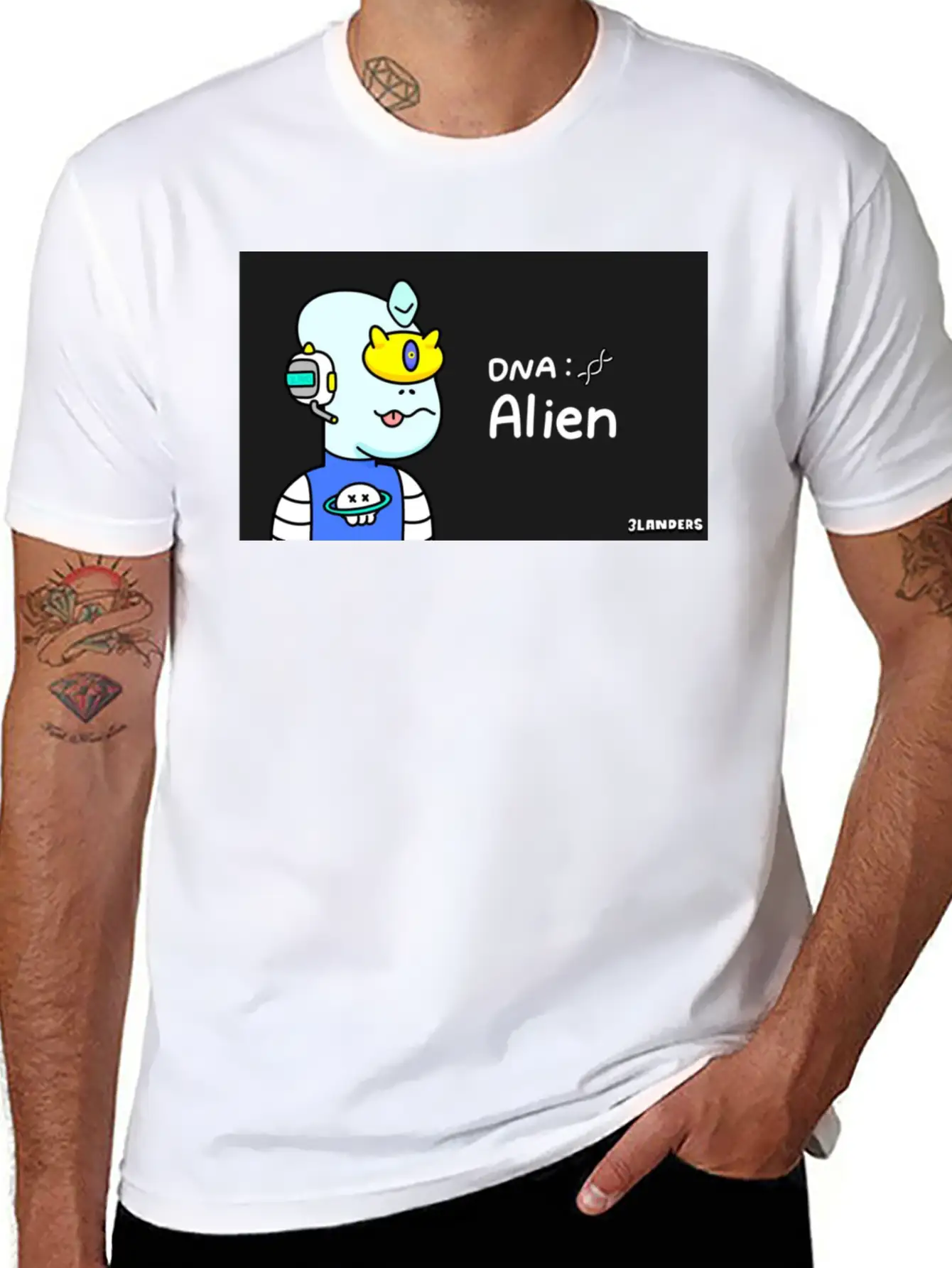 Alien DNA Unisex Casual T-Shirt – Clean Design For Daily Comfort