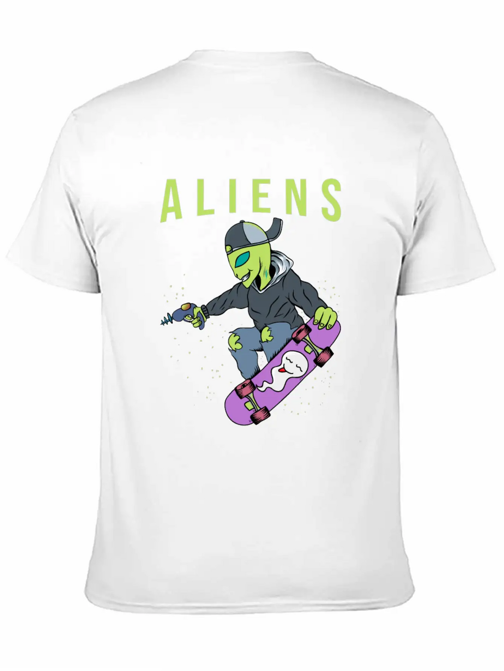 Aliens Skate Too! Breathable Soft Cotton T-Shirt – Timeless Casual Look