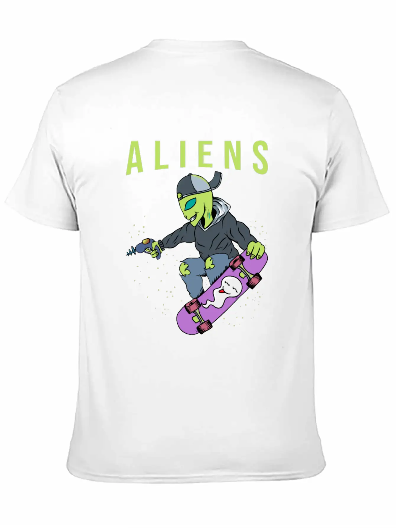 Aliens Skate Too! Breathable Soft Cotton T-Shirt – Timeless Casual Look