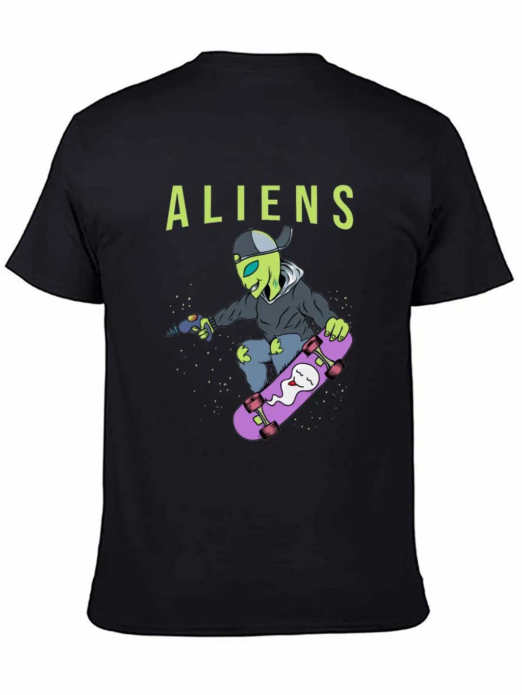 Aliens Skate Too! Breathable Soft Cotton T-Shirt – Timeless Casual Look
