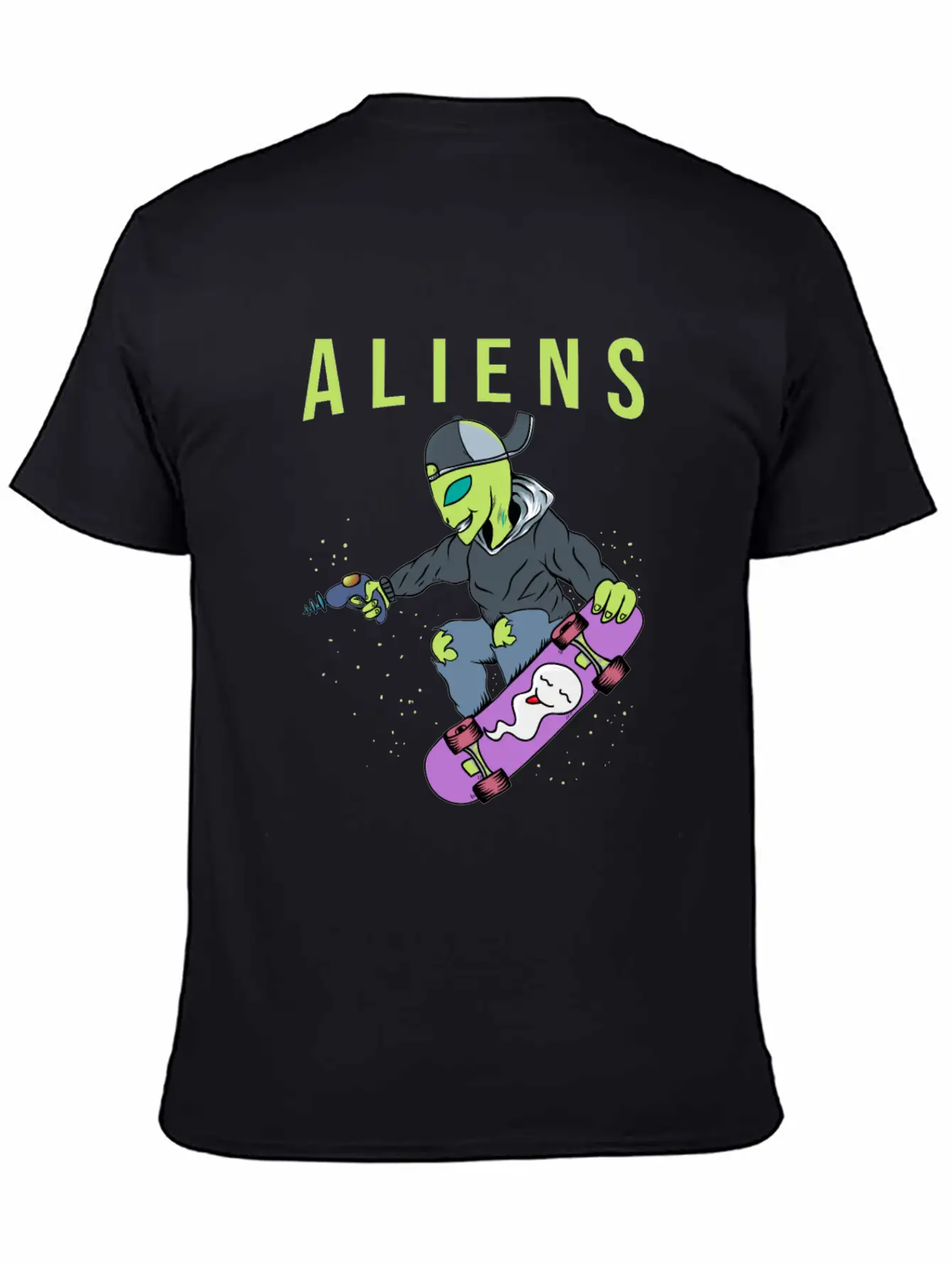 Aliens Skate Too! Breathable Soft Cotton T-Shirt – Timeless Casual Look