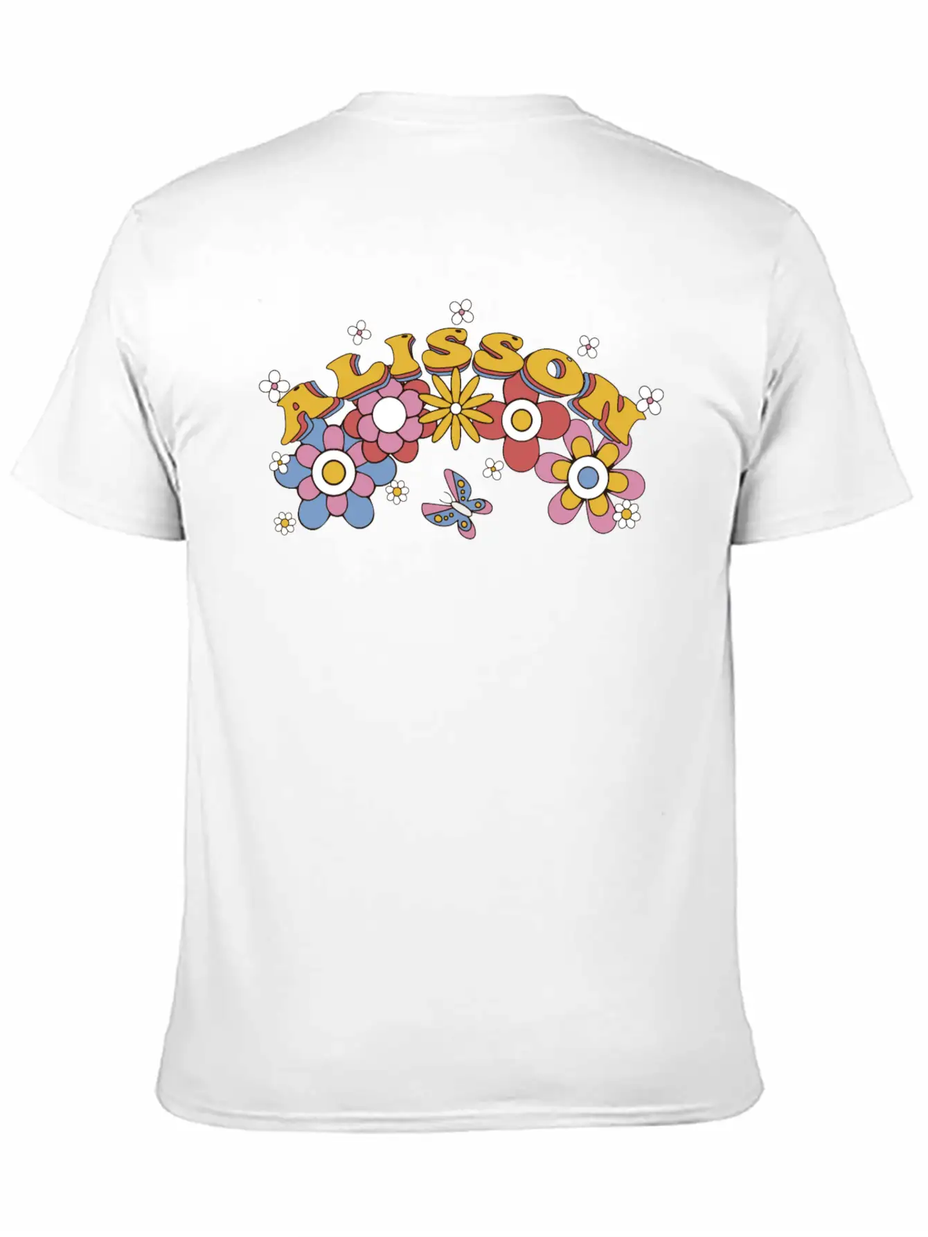 Alisson Groovy Flower Tie Dye, Alisson Hippie Essential Unisex Summer Tee – Soft Cotton Casual Fit