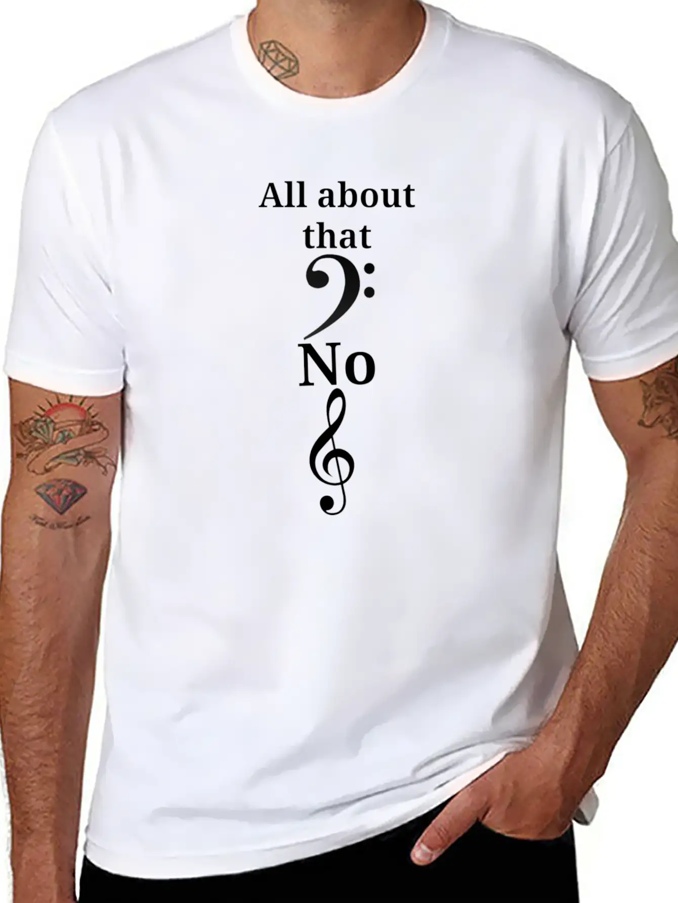All About That Bass, No Treble Unisex Casual T-Shirt – Clean Design For Daily Comfort