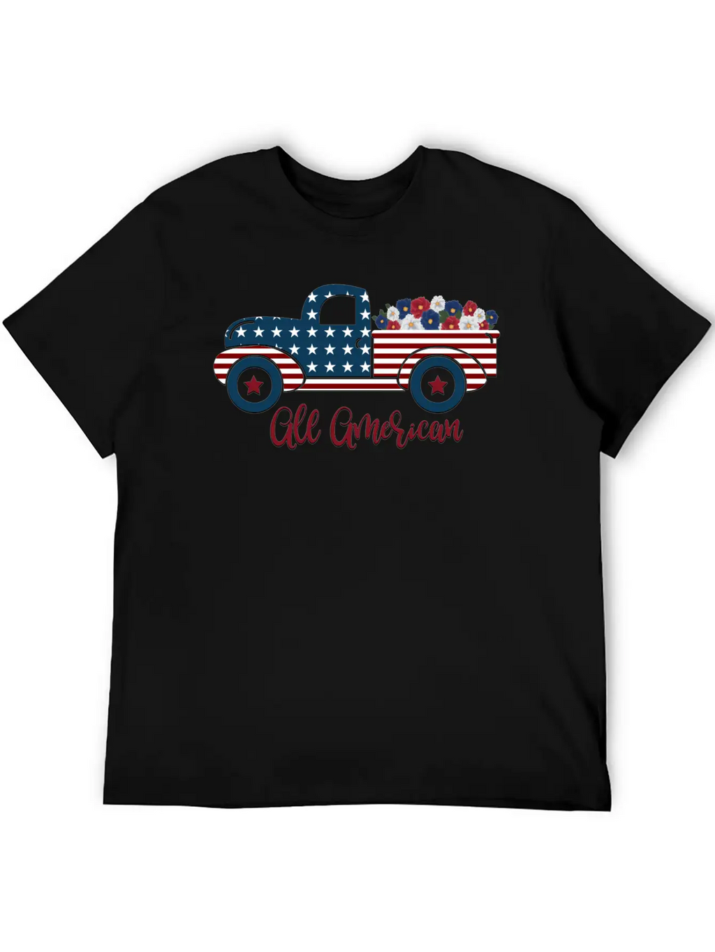 All American Pickup Truck Breathable Soft Cotton T-Shirt – Timeless Casual Look