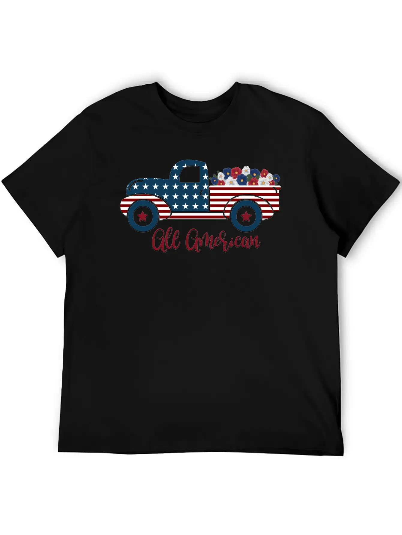 All American Pickup Truck Breathable Soft Cotton T-Shirt – Timeless Casual Look
