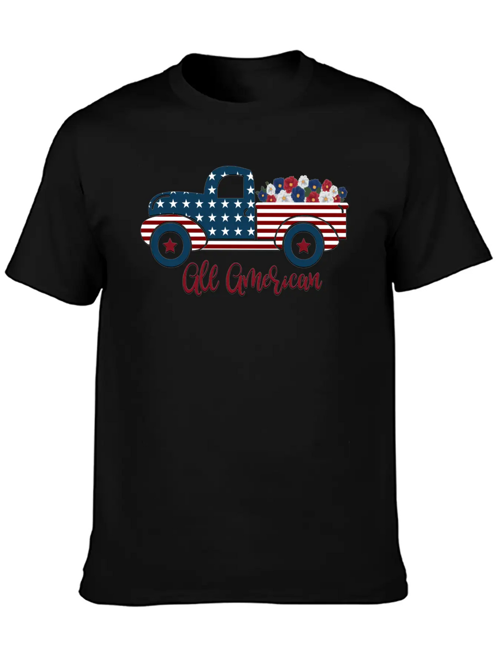 All American Pickup Truck Breathable Soft Cotton T-Shirt – Timeless Casual Look