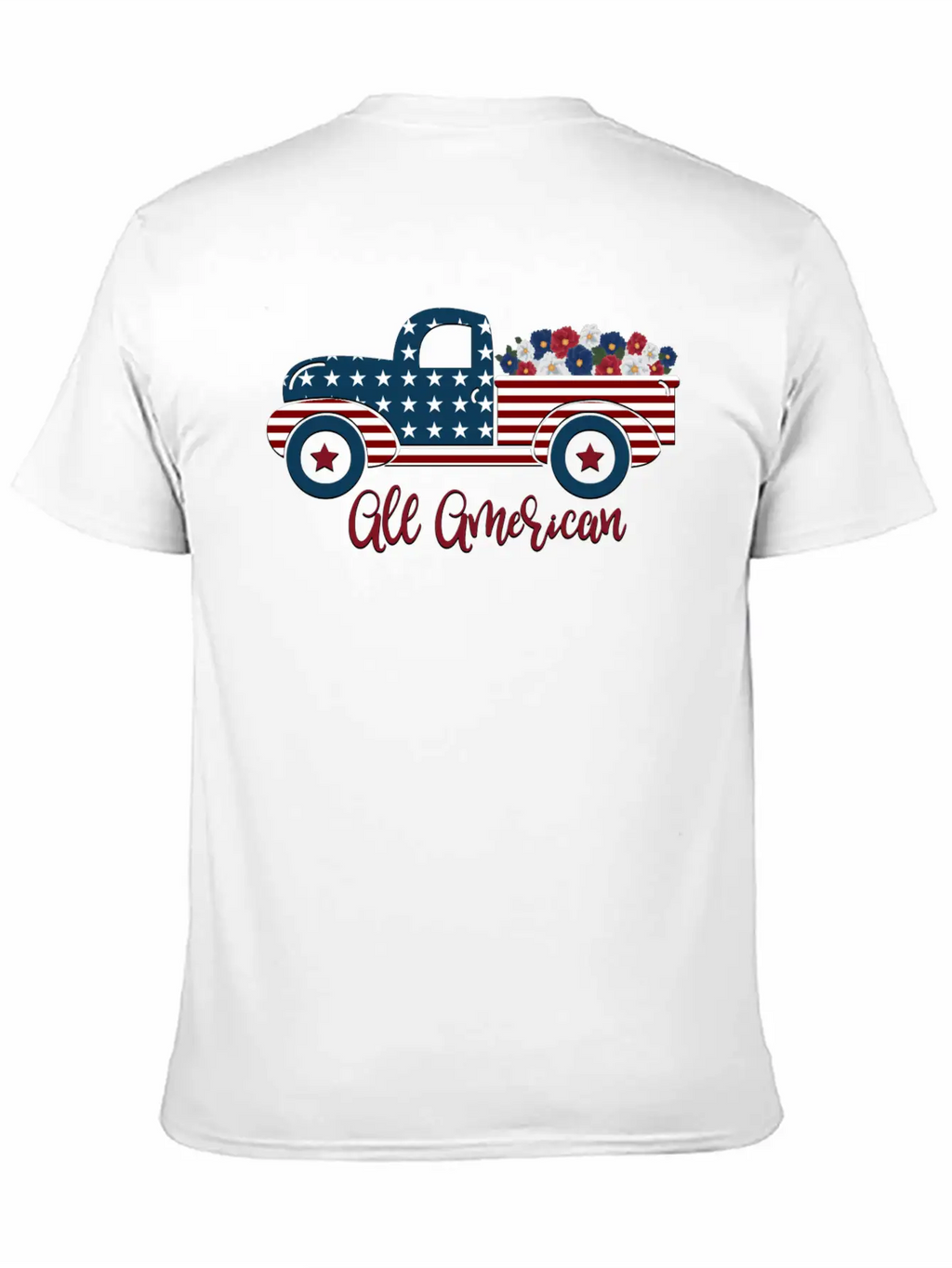 All American Pickup Truck Breathable Soft Cotton T-Shirt – Timeless Casual Look