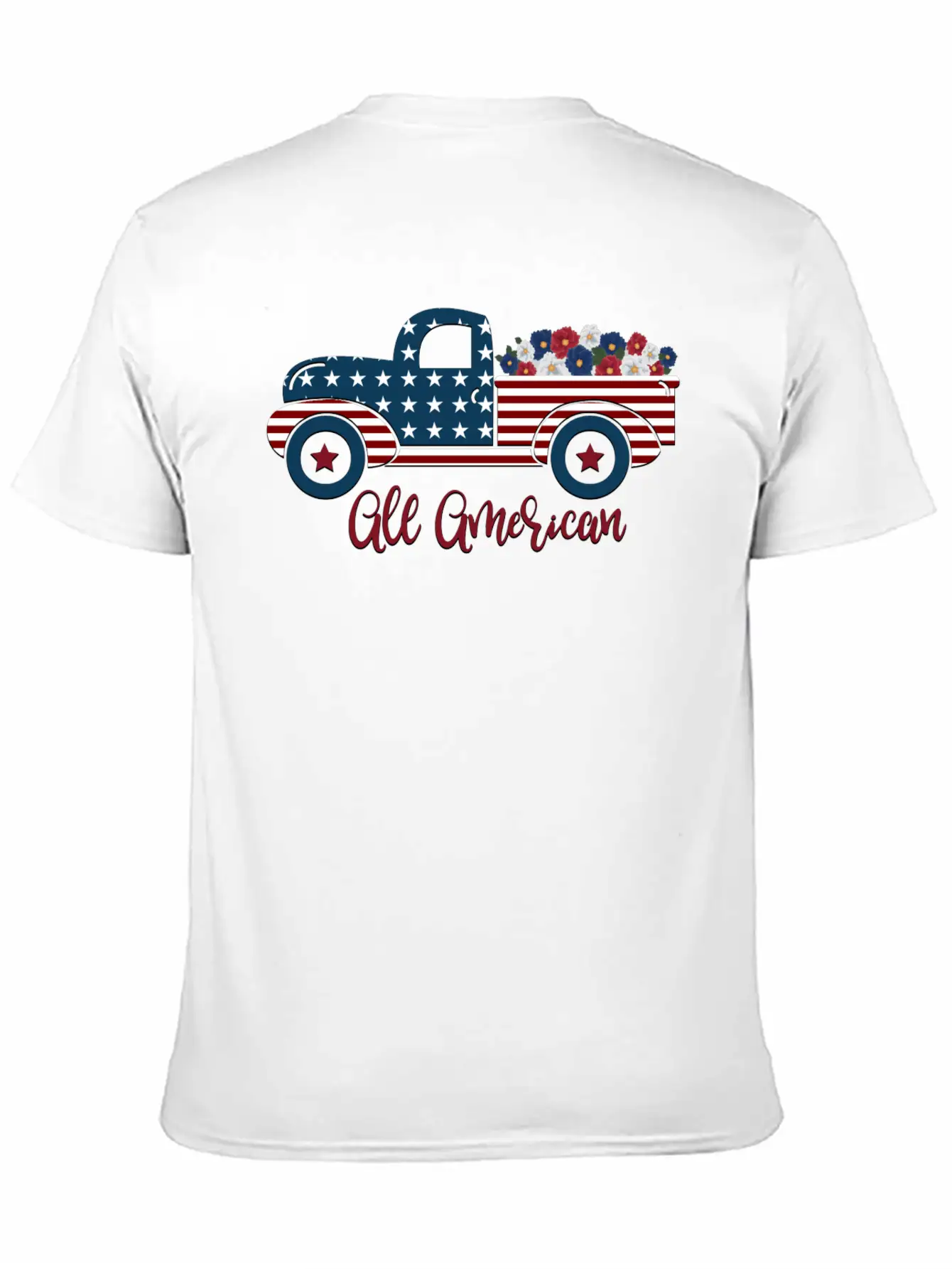 All American Pickup Truck Breathable Soft Cotton T-Shirt – Timeless Casual Look