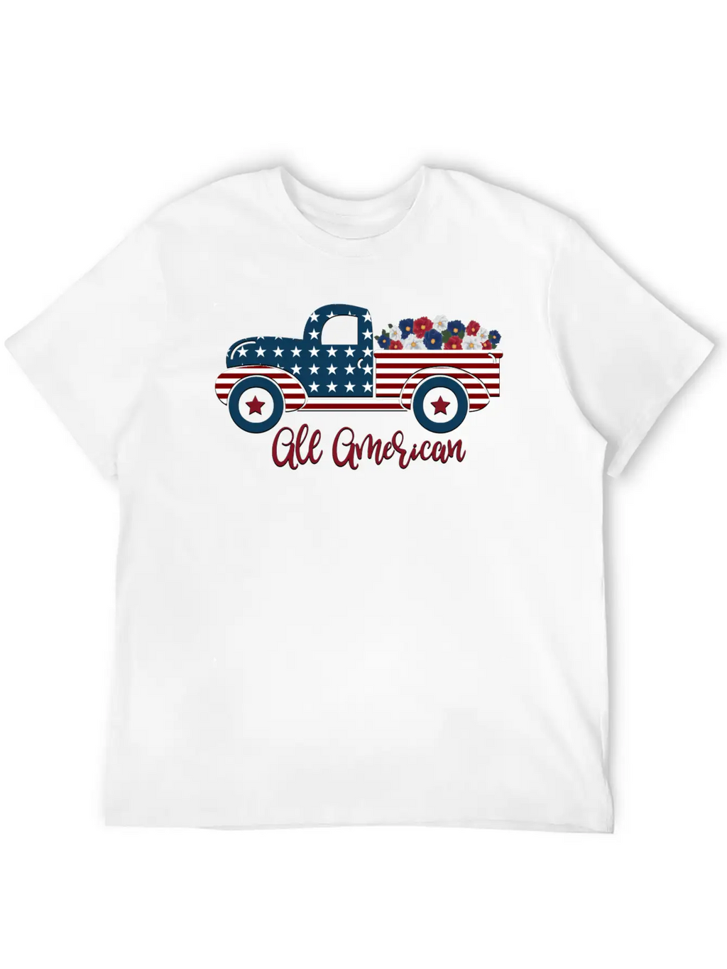 All American Pickup Truck Breathable Soft Cotton T-Shirt – Timeless Casual Look