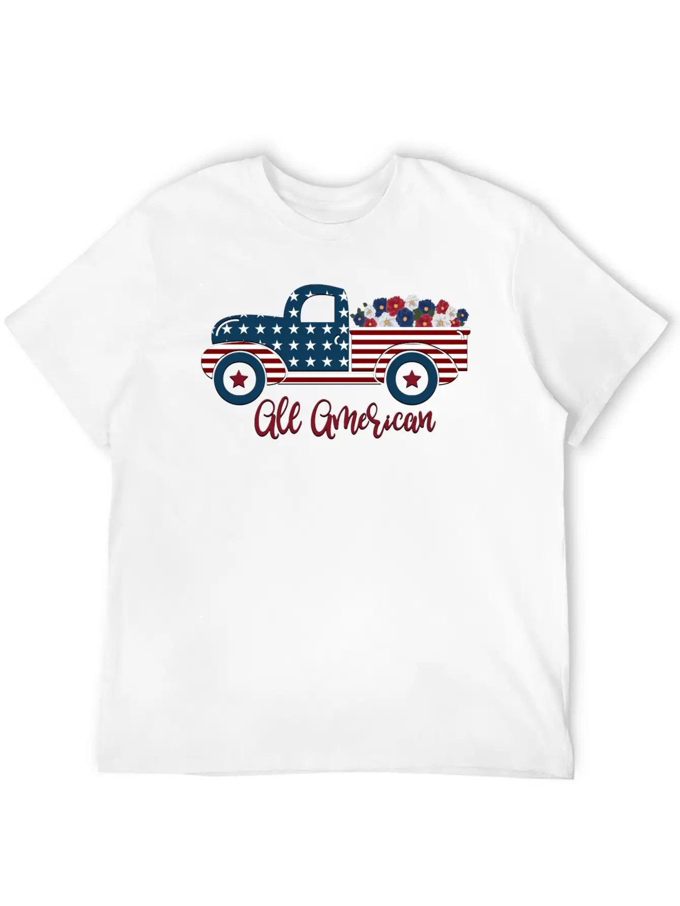 All American Pickup Truck Breathable Soft Cotton T-Shirt – Timeless Casual Look
