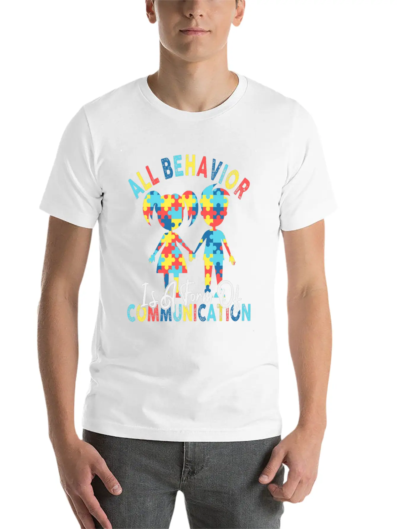 All Behavior Is A Form Of Communication Breathable Graphic T-Shirt – Perfect For Casual Days