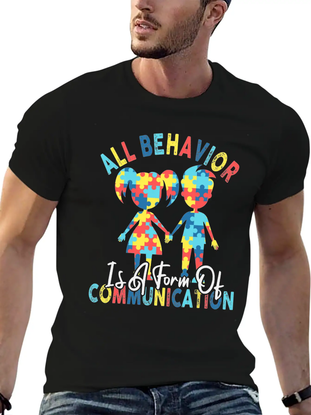 All Behavior Is A Form Of Communication Breathable Graphic T-Shirt – Perfect For Casual Days