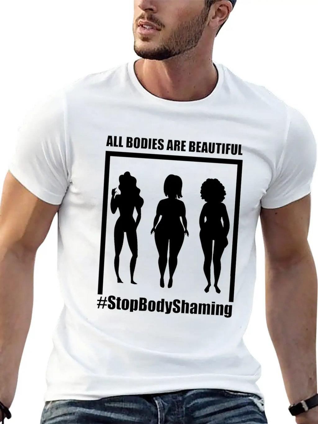 All Bodies Are Beautiful Basic Graphic T-Shirt – Daily Comfort In Soft Cotton