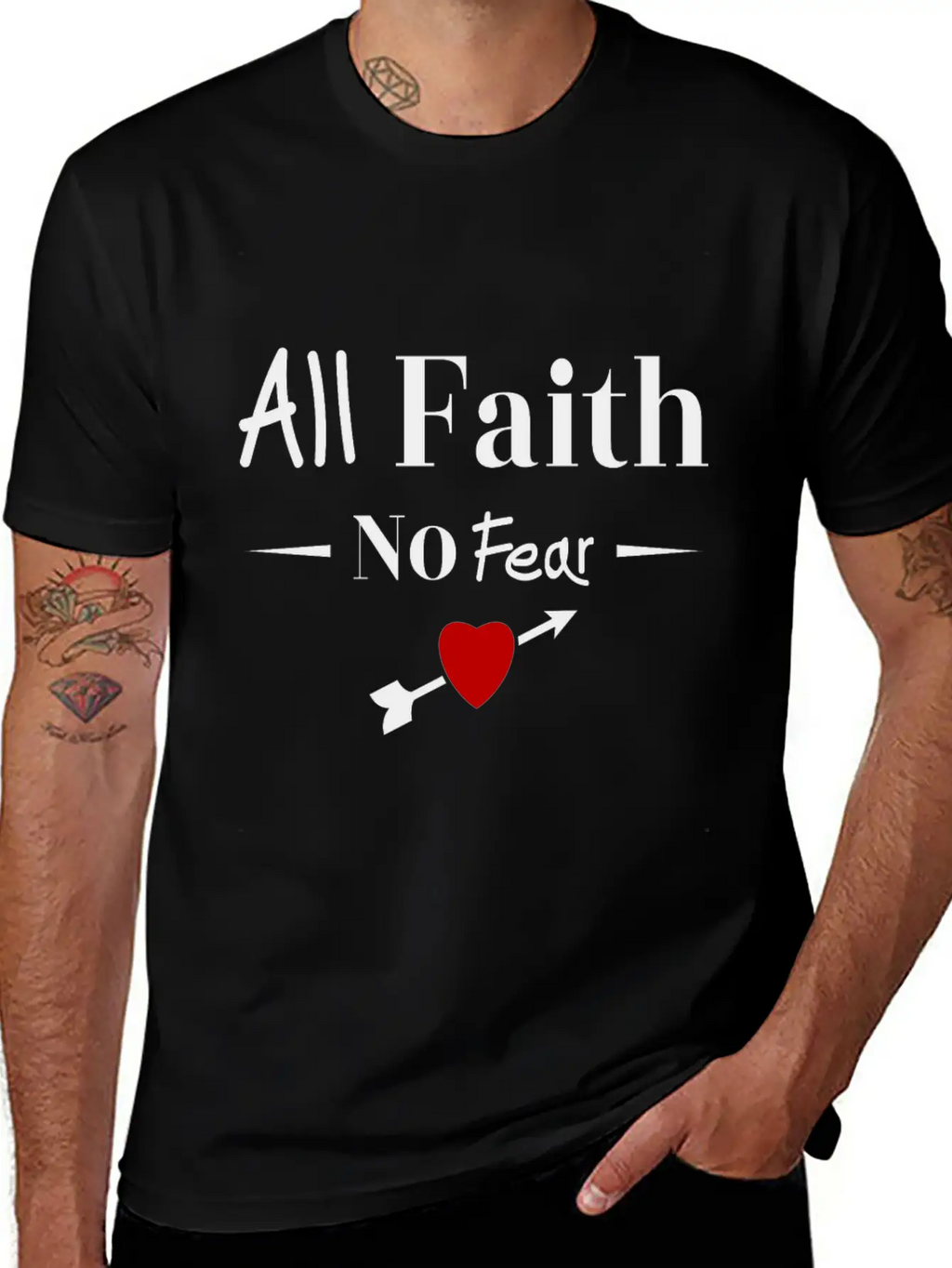 All Faith All Believe No Fear No Fear Love Timeless Short Sleeve Tee – Comfy And Minimalist Design