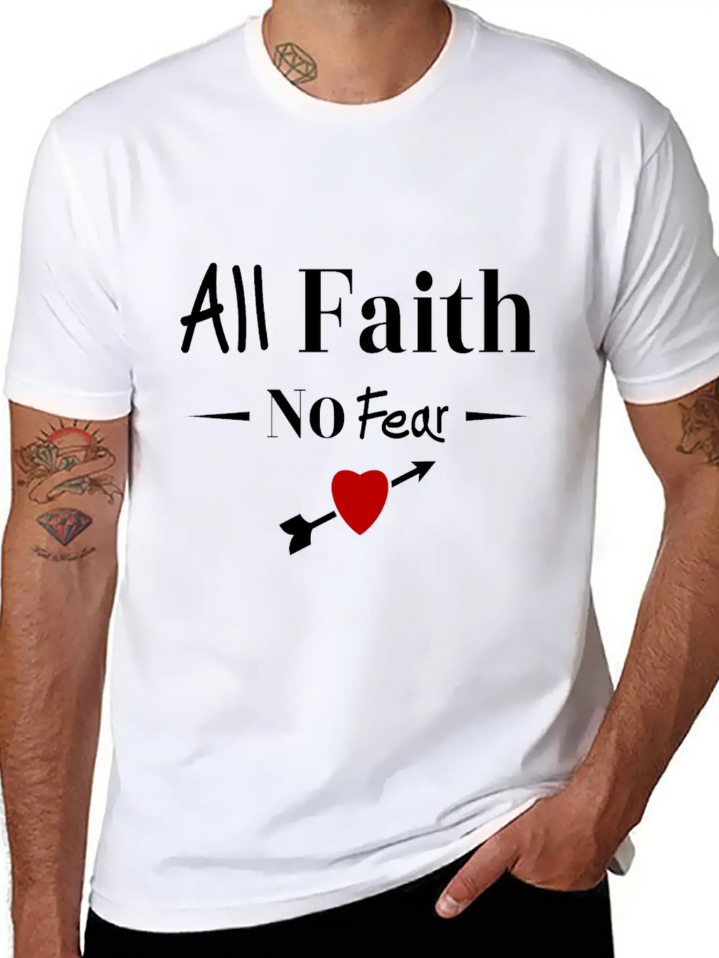 All Faith All Believe No Fear No Fear Love Timeless Short Sleeve Tee – Comfy And Minimalist Design