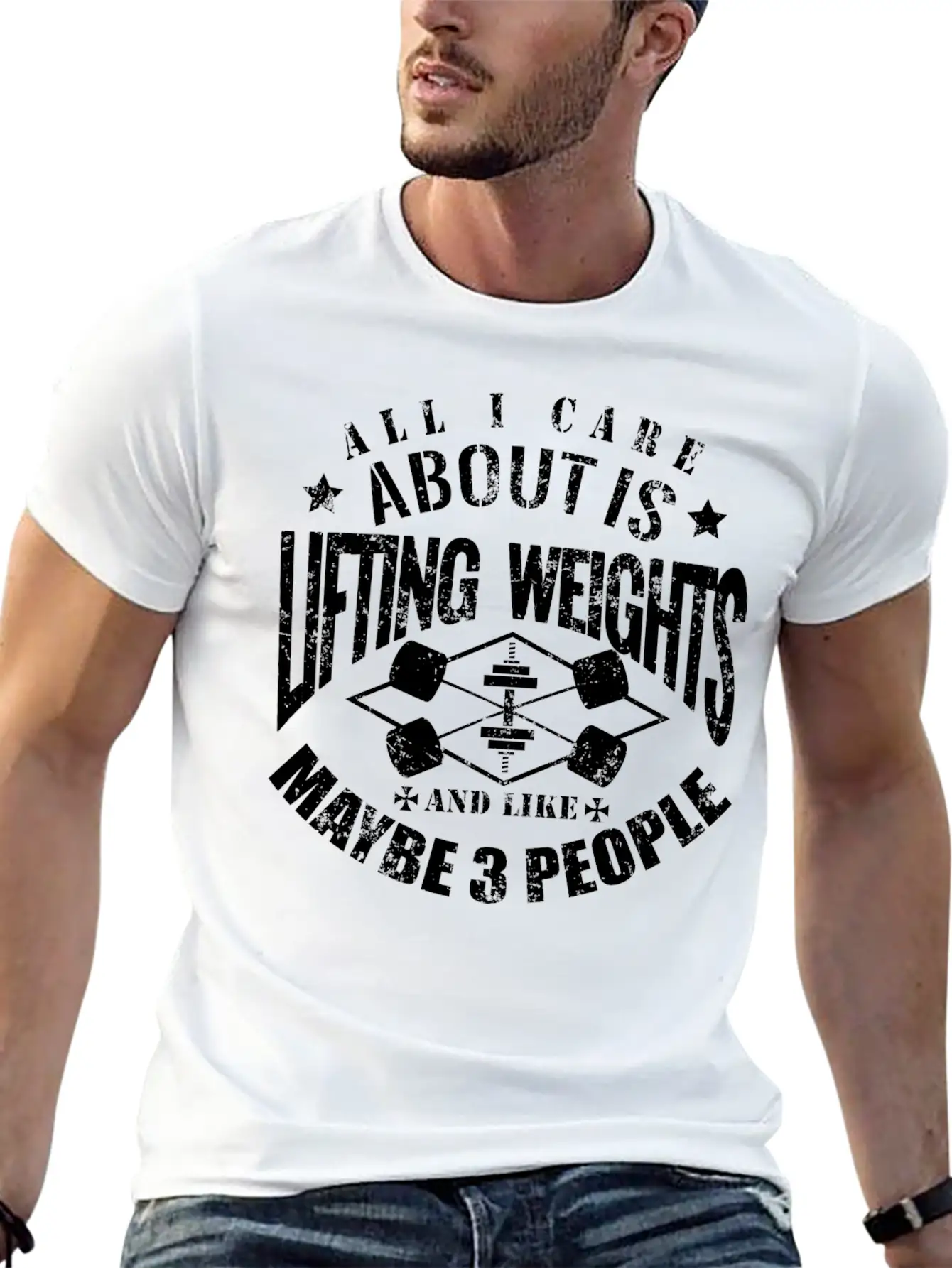 All I Care About Is Lifting Weights Amp Maybe Li Timeless Short Sleeve Tee – Comfy And Minimalist Design