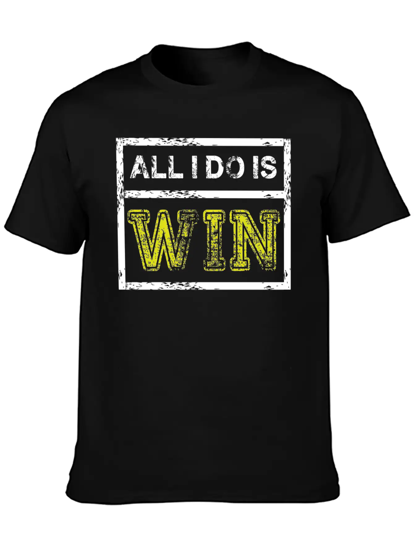 All I Do Win - Motivational Sports Athlete Quote Breathable Soft Cotton T-Shirt – Timeless Casual Look