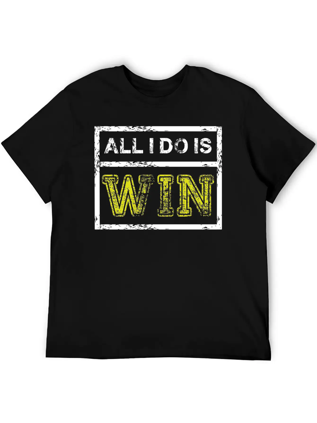 All I Do Win - Motivational Sports Athlete Quote Breathable Soft Cotton T-Shirt – Timeless Casual Look