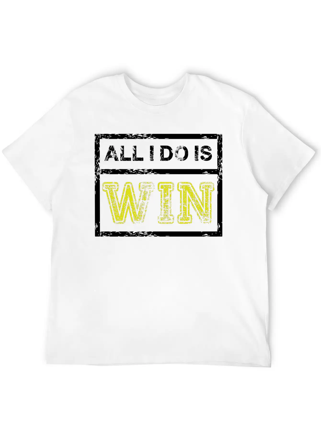 All I Do Win - Motivational Sports Athlete Quote Breathable Soft Cotton T-Shirt – Timeless Casual Look