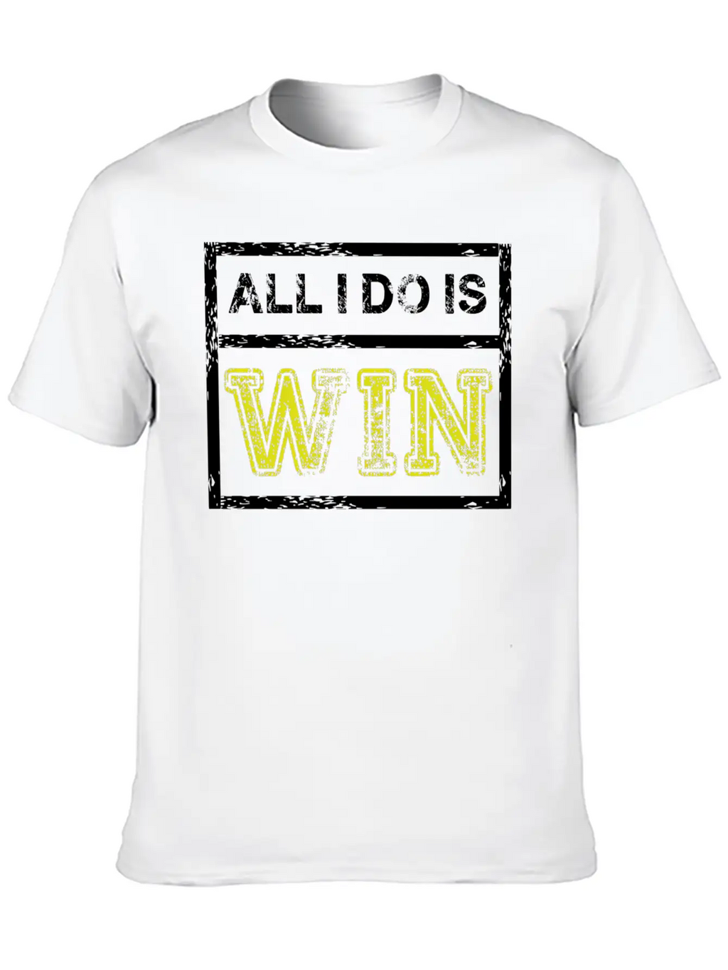 All I Do Win - Motivational Sports Athlete Quote Breathable Soft Cotton T-Shirt – Timeless Casual Look