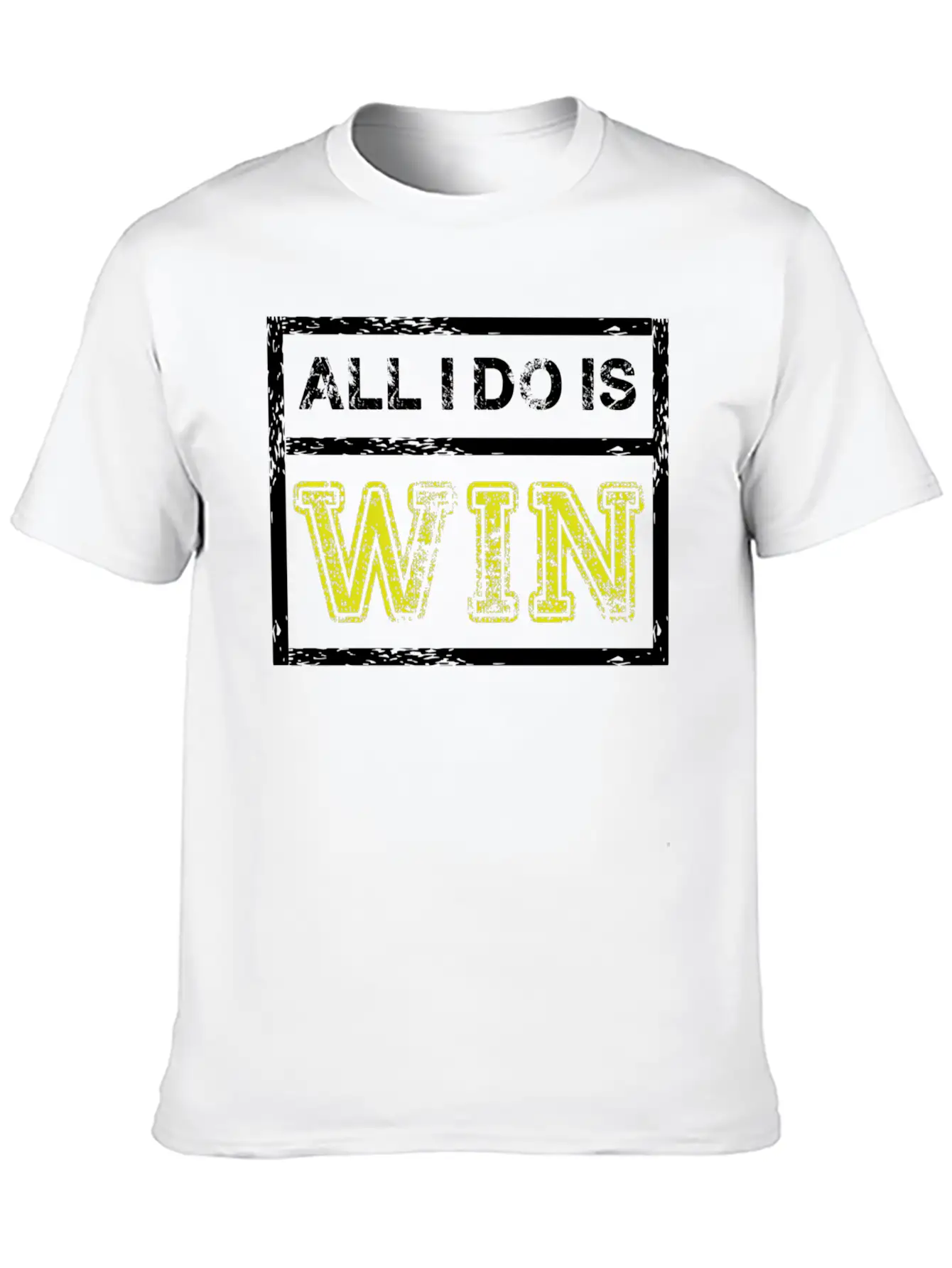 All I Do Win - Motivational Sports Athlete Quote Breathable Soft Cotton T-Shirt – Timeless Casual Look