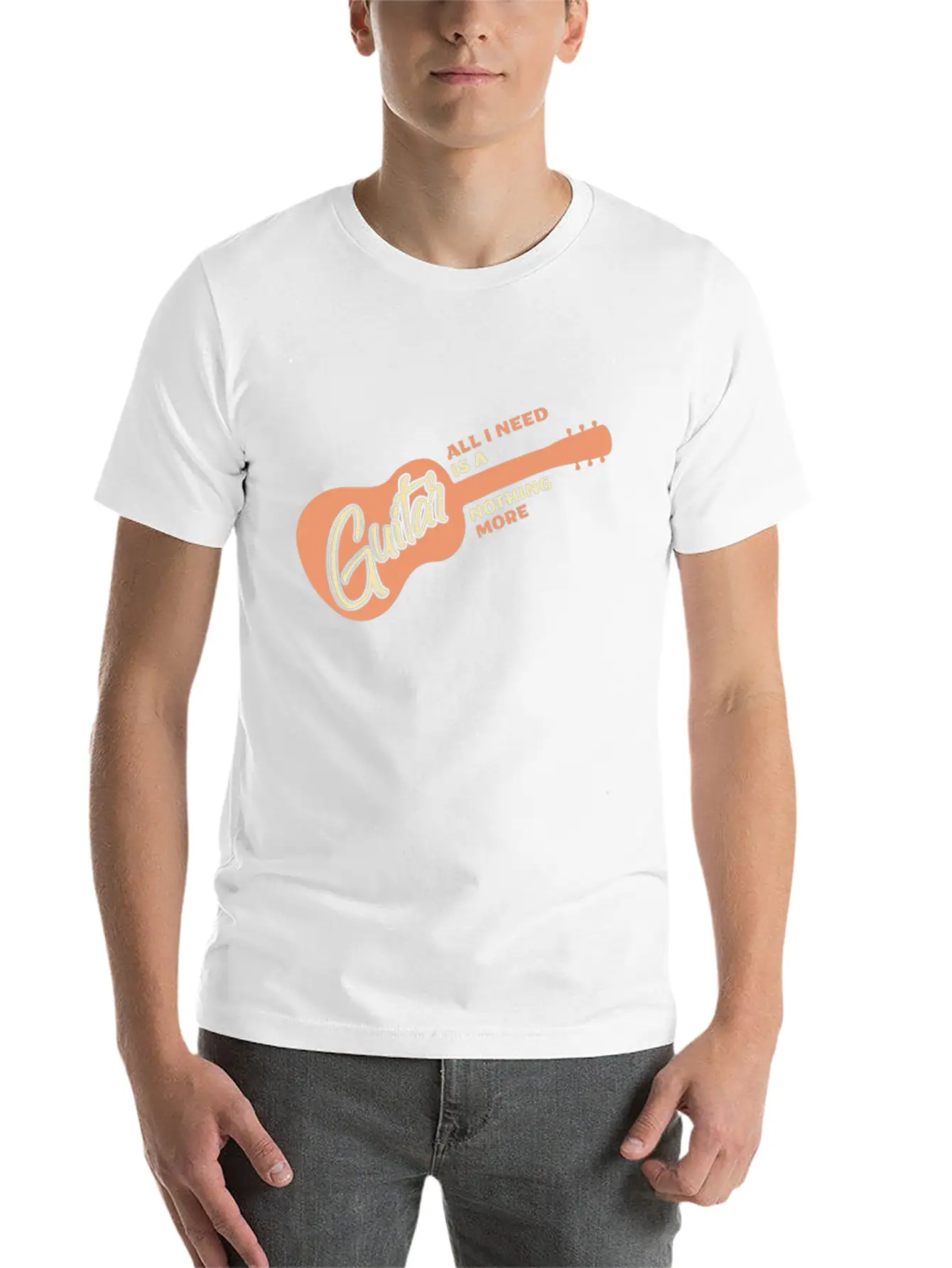All I Need Is A Guitar And Nothing More Quote Breathable Soft Cotton T-Shirt – Timeless Casual Look