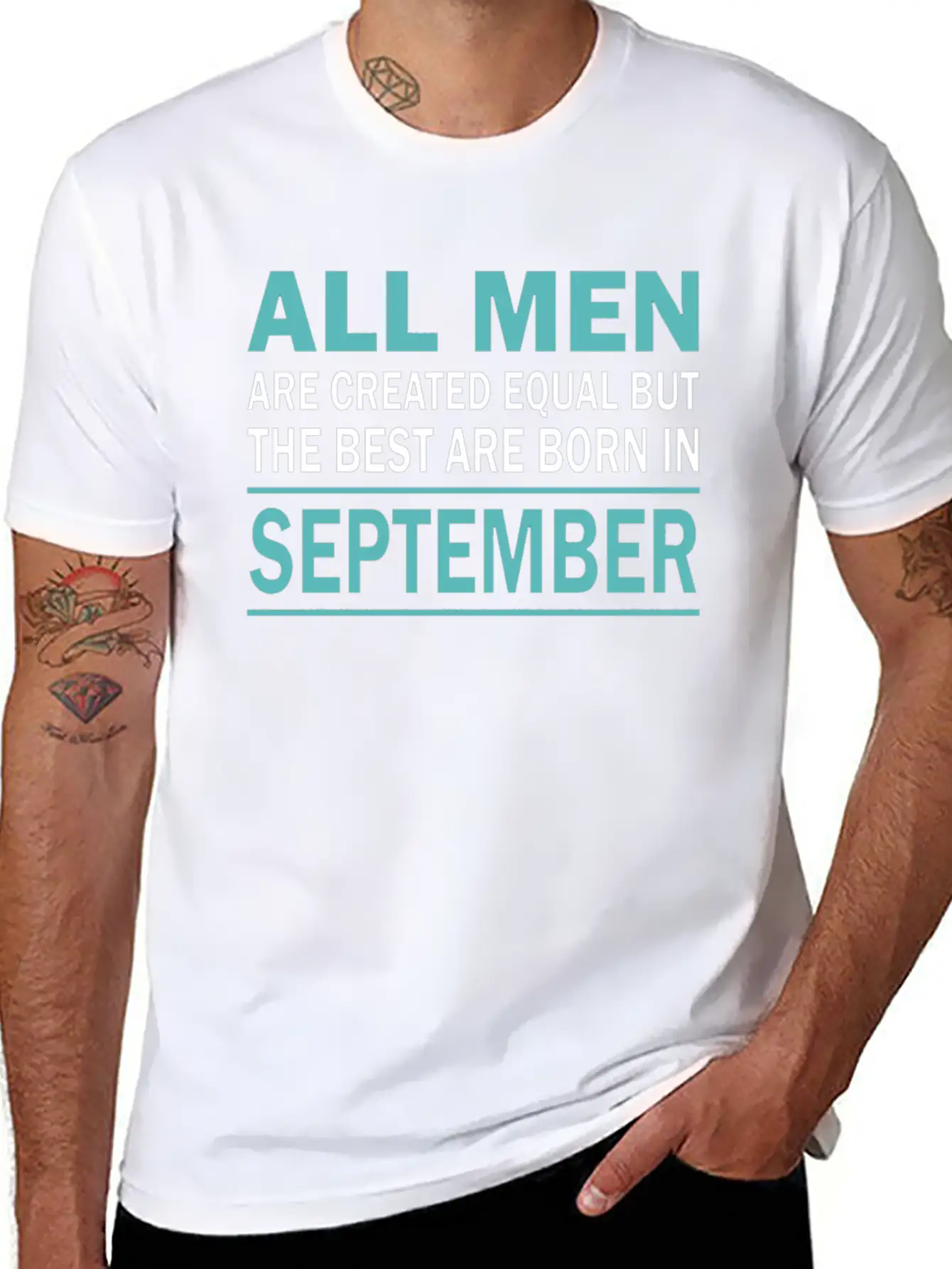 ALL MEN ARE CREATED EQUAL BUT THE BEST ARE BORN IN Essential Cotton Tee For Daily Outfits – Unisex Style
