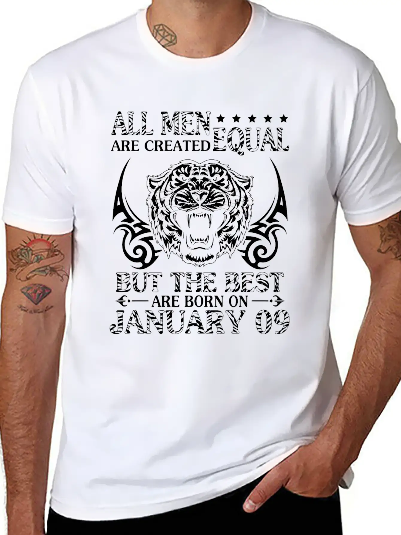 All Men Are Created Equal The Best Are Born On Jan Modern Fit Casual T-Shirt – Clean And Versatile Design