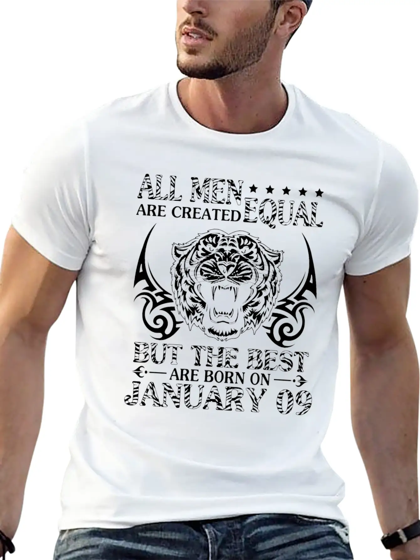 All Men Are Created Equal The Best Are Born On Jan Modern Fit Casual T-Shirt – Clean And Versatile Design