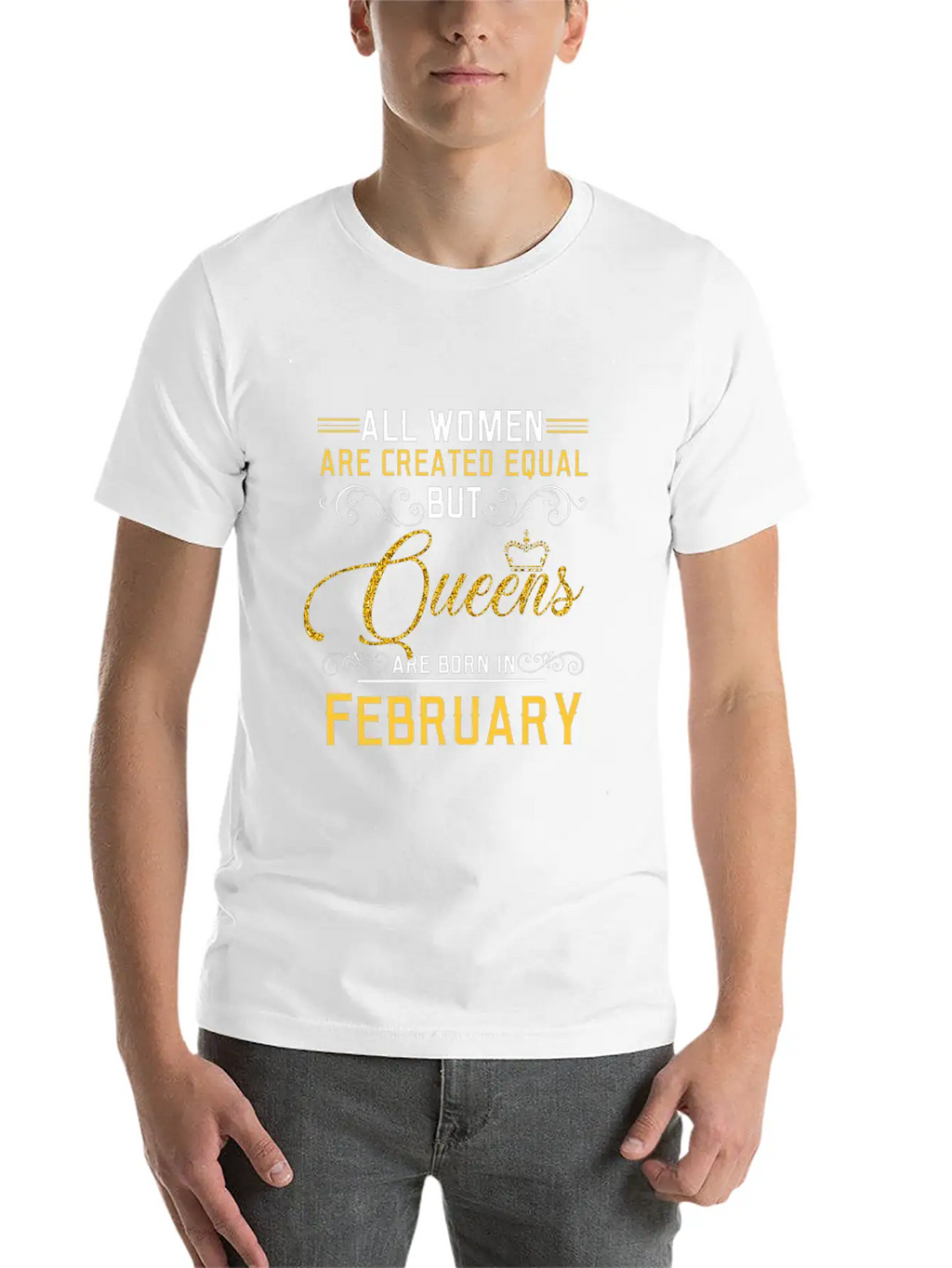 All Women Are Createed Equal But Queens Basic Graphic T-Shirt – Daily Comfort In Soft Cotton