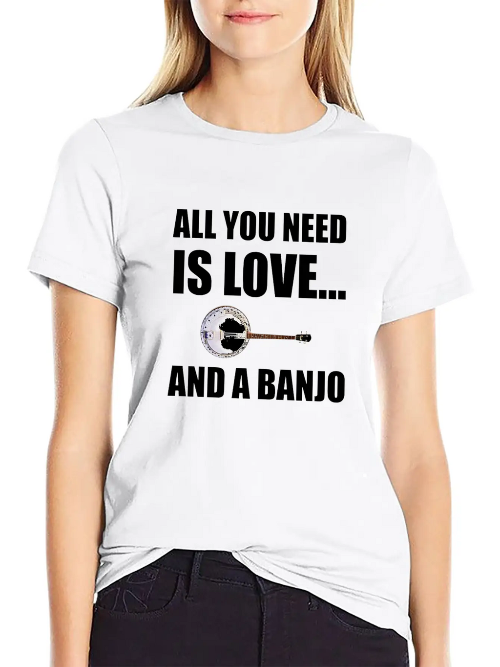 All You Need Is Love And A Banjo Funny Breathable Graphic T-Shirt – Perfect For Casual Days