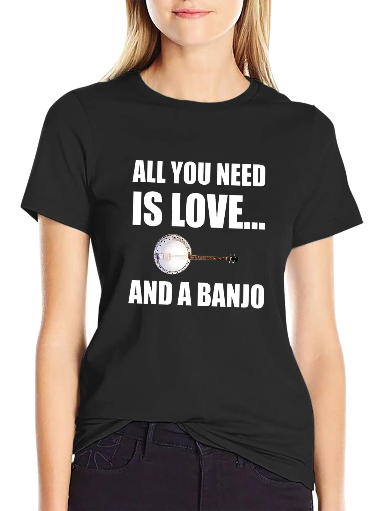 All You Need Is Love And A Banjo Funny Breathable Graphic T-Shirt – Perfect For Casual Days