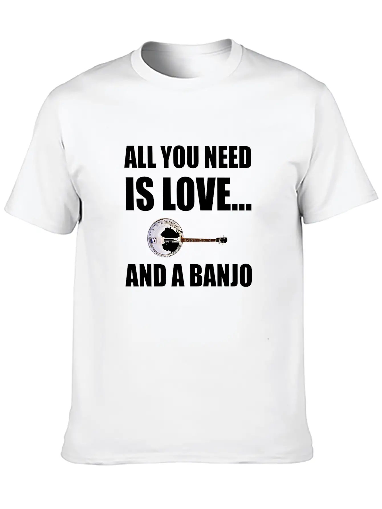 All You Need Is Love And A Banjo Funny Breathable Graphic T-Shirt – Perfect For Casual Days