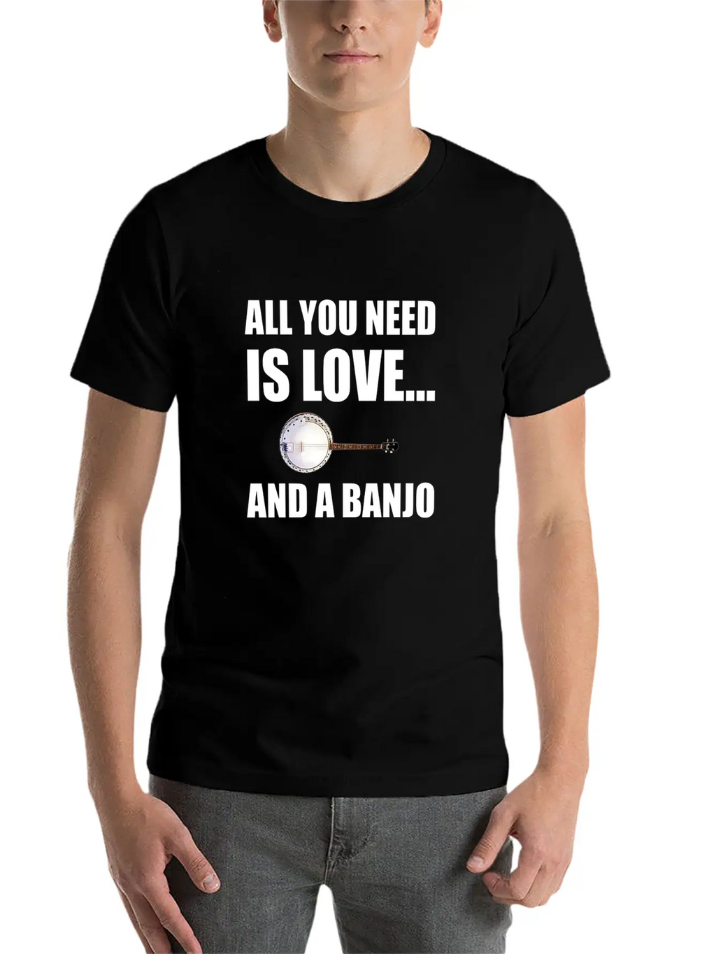 All You Need Is Love And A Banjo Funny Breathable Graphic T-Shirt – Perfect For Casual Days